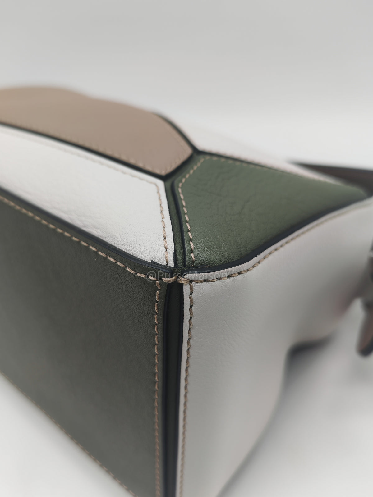 Loewe Puzzle Bag Small in Tricolor Calfskin Leather and Silver Hardware | Purse Maison Luxury Bags Shop