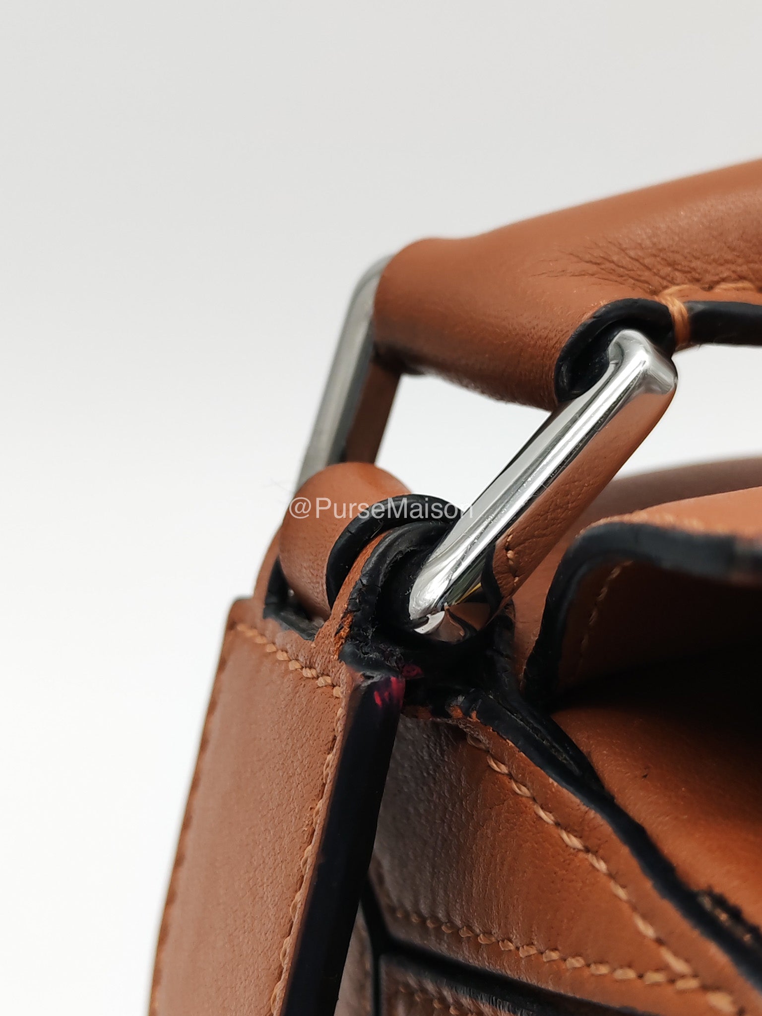 Loewe Puzzle Small Bag in Tan Calfskin Leather and Silver Hardware | Purse Maison Luxury Bags Shop