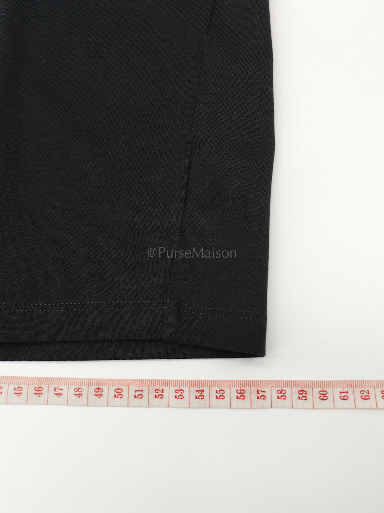 Logo T-shirt in Black Cotton Size Large | Purse Maison Luxury Bags Shop