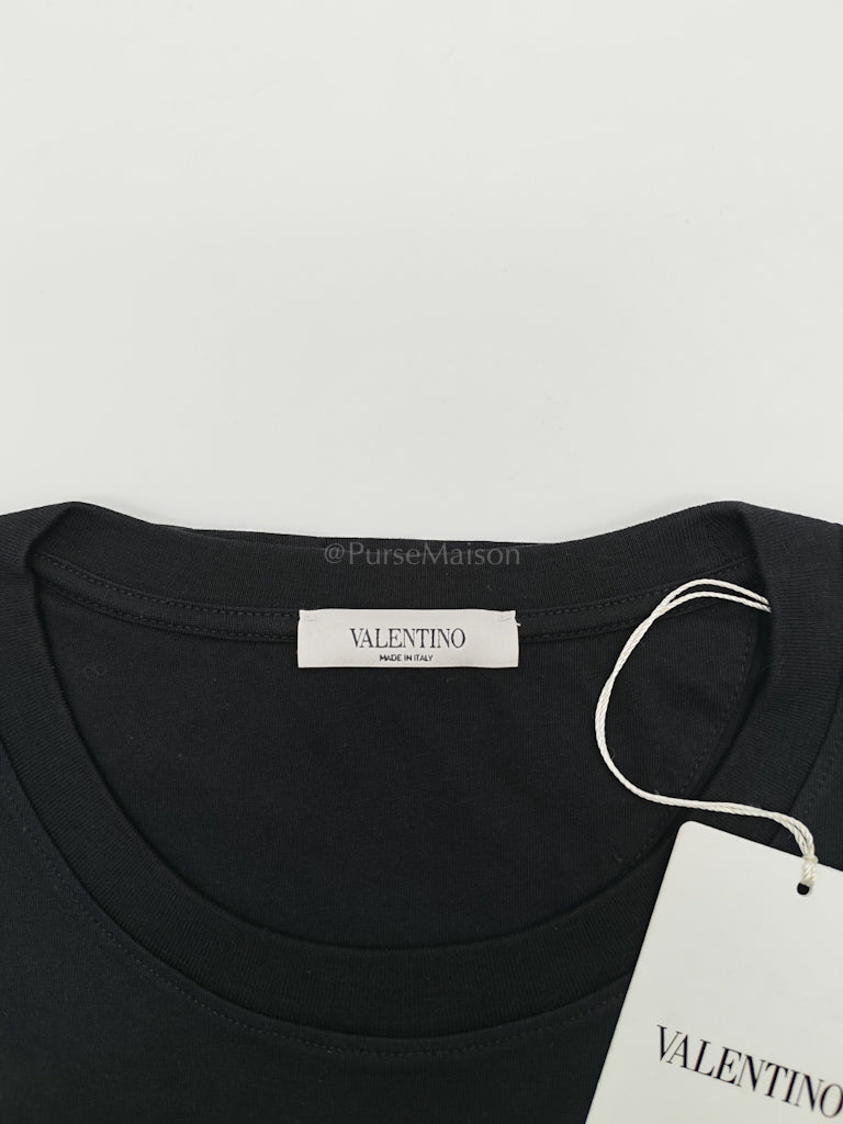 Logo T-shirt in Black Cotton Size Large | Purse Maison Luxury Bags Shop