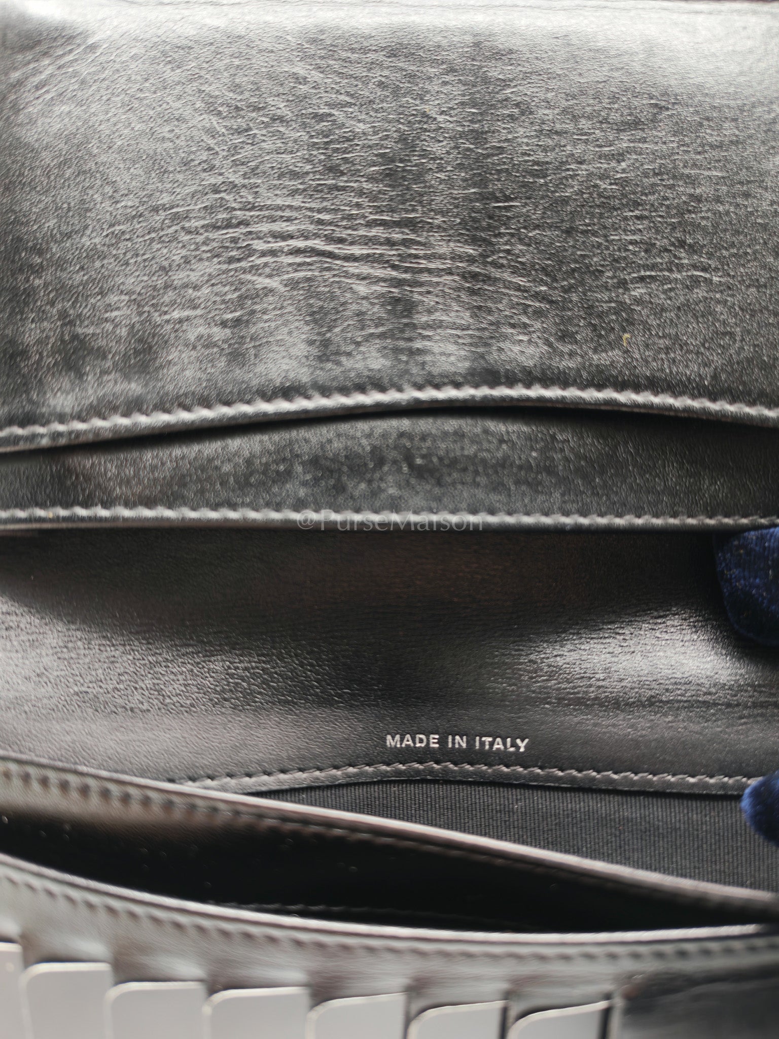 Long Bifold Wallet in Black Caviar Leather and Silver Hardware Series 17 | Purse Maison Luxury Bags Shop