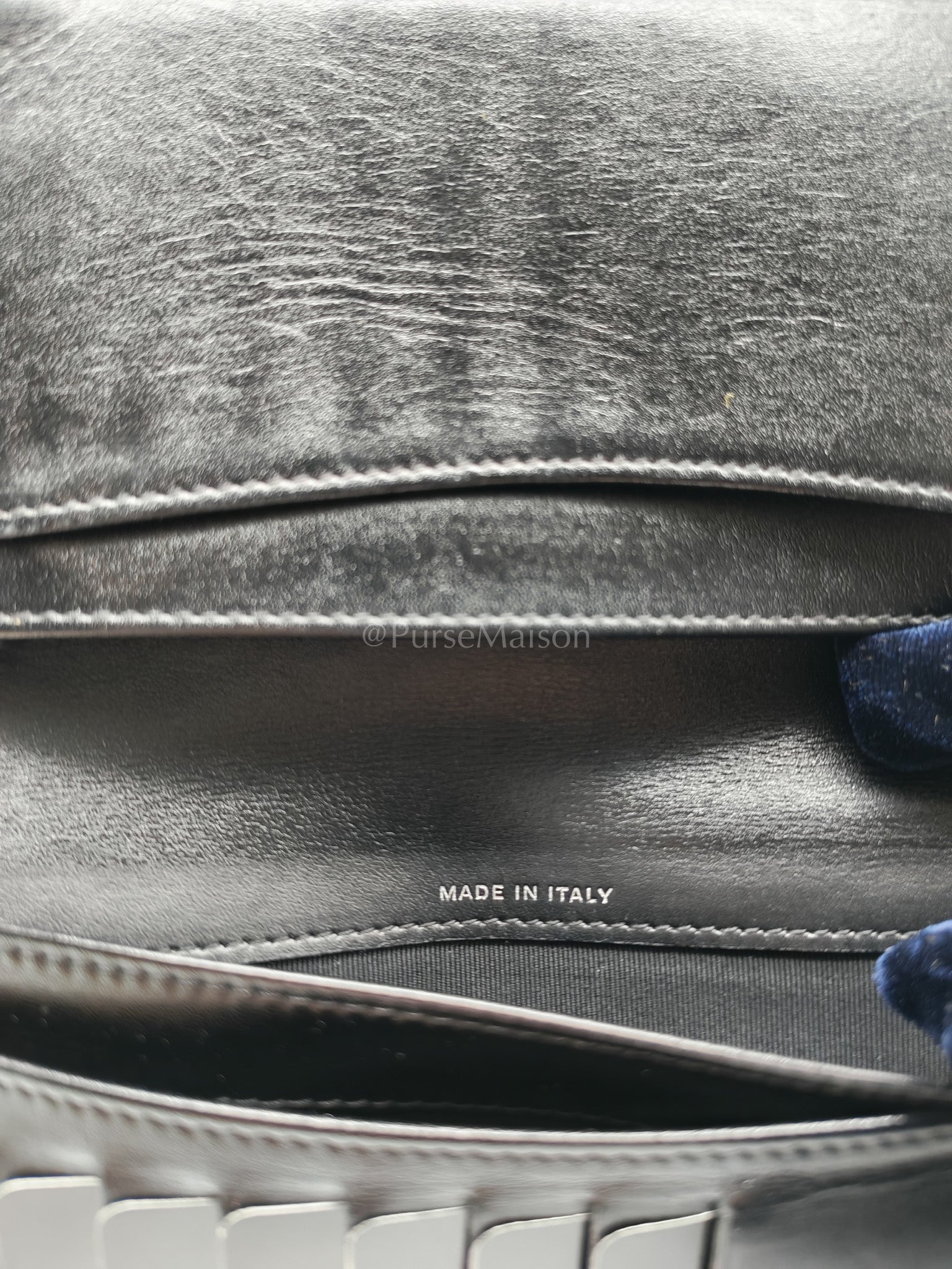 Long Bifold Wallet in Black Caviar Leather and Silver Hardware Series 17 | Purse Maison Luxury Bags Shop