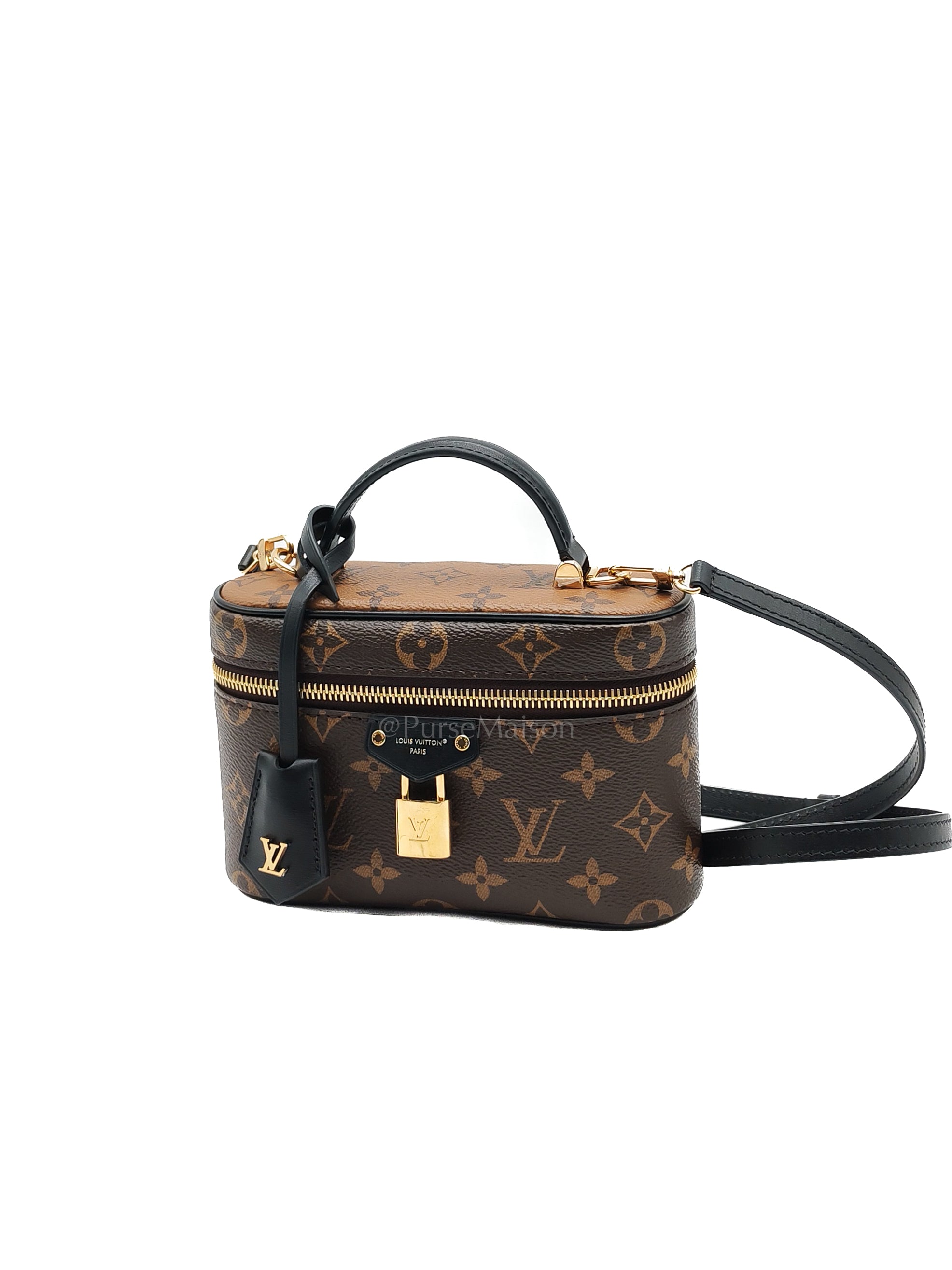 Long Vanity Chain Pouch in Reverse Monogram Canvas Shoulder Bag (Microchip) | Purse Maison Luxury Bags Shop