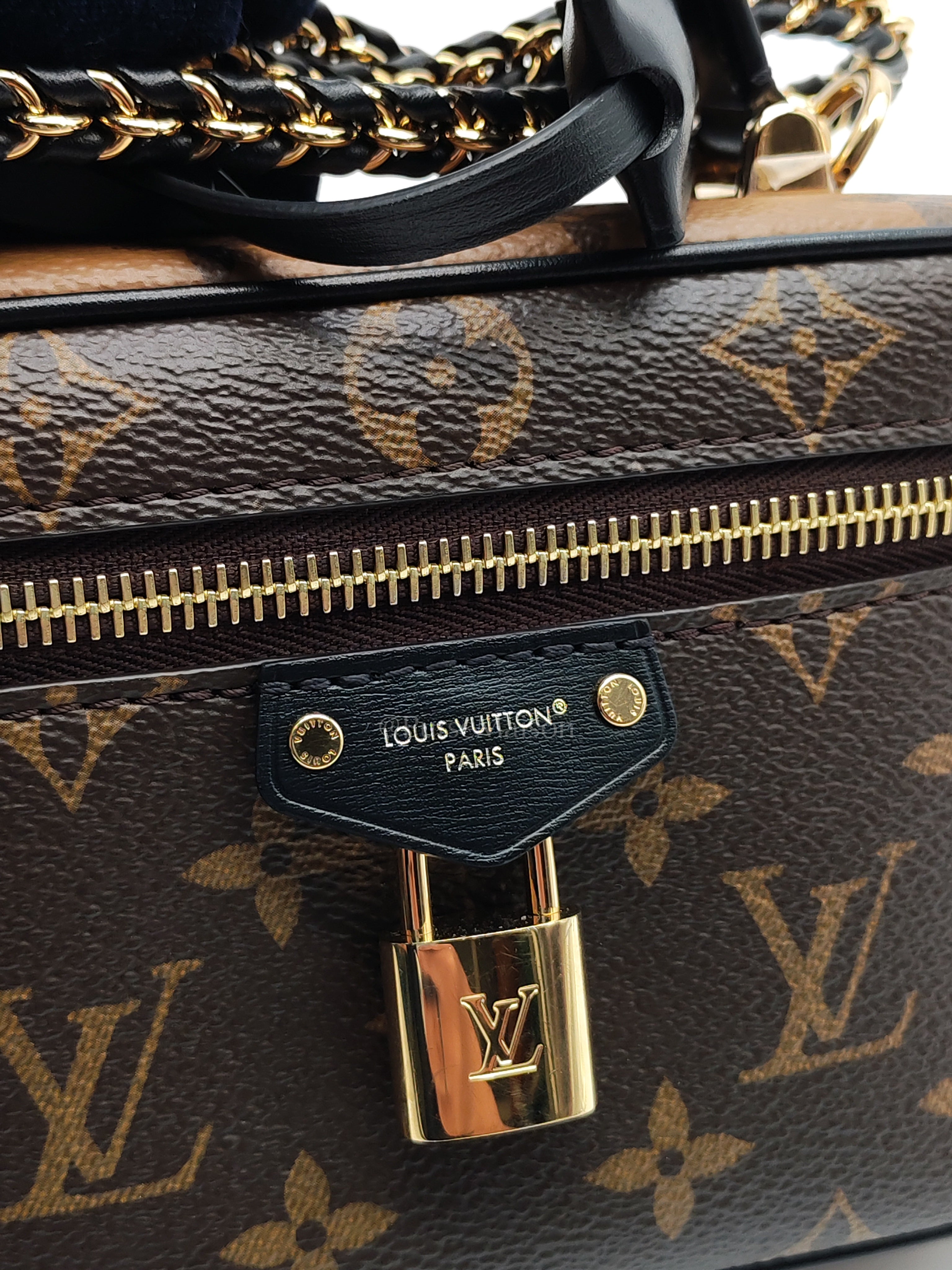 Long Vanity Chain Pouch in Reverse Monogram Canvas Shoulder Bag (Microchip) | Purse Maison Luxury Bags Shop