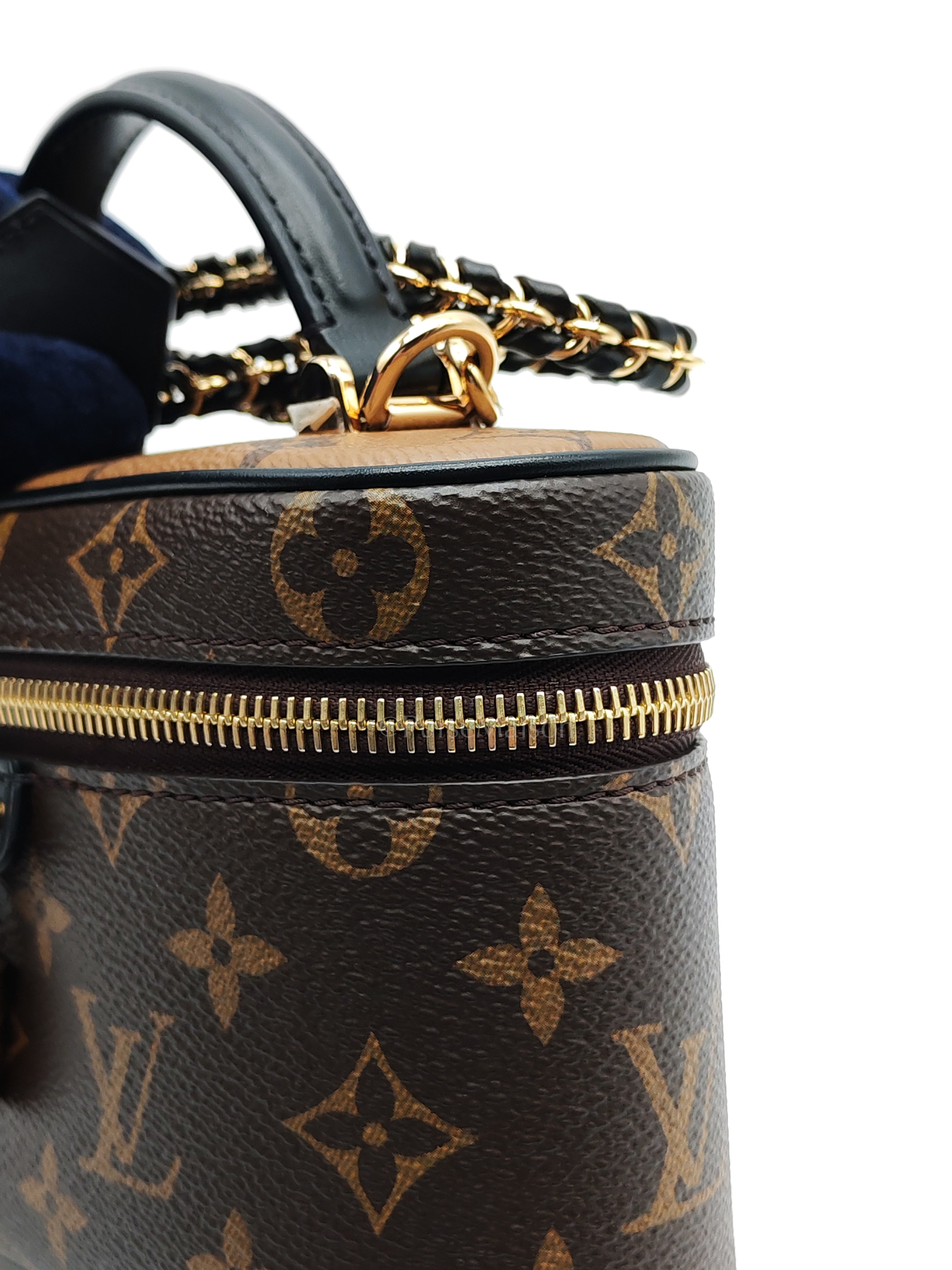 Long Vanity Chain Pouch in Reverse Monogram Canvas Shoulder Bag (Microchip) | Purse Maison Luxury Bags Shop