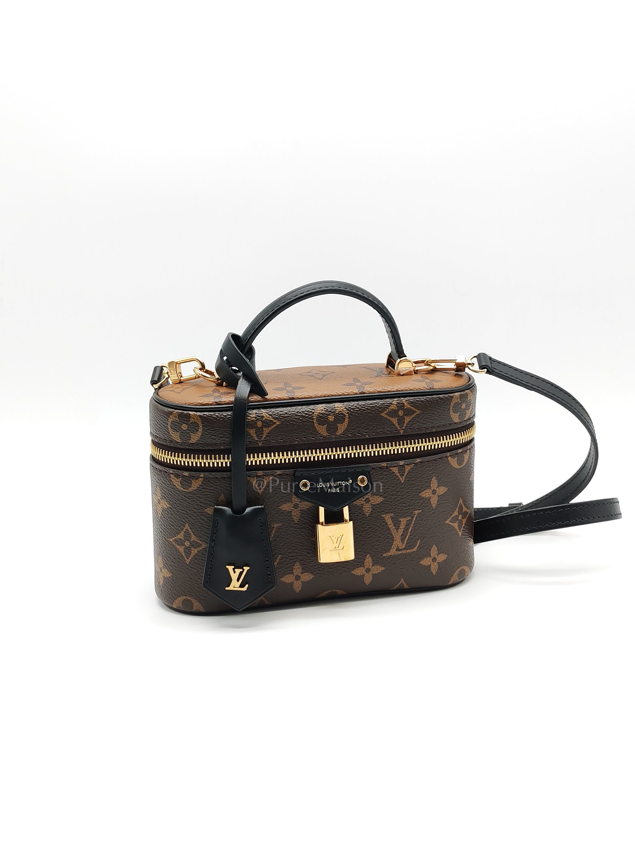 Long Vanity Chain Pouch in Reverse Monogram Canvas Shoulder Bag (Microchip) | Purse Maison Luxury Bags Shop