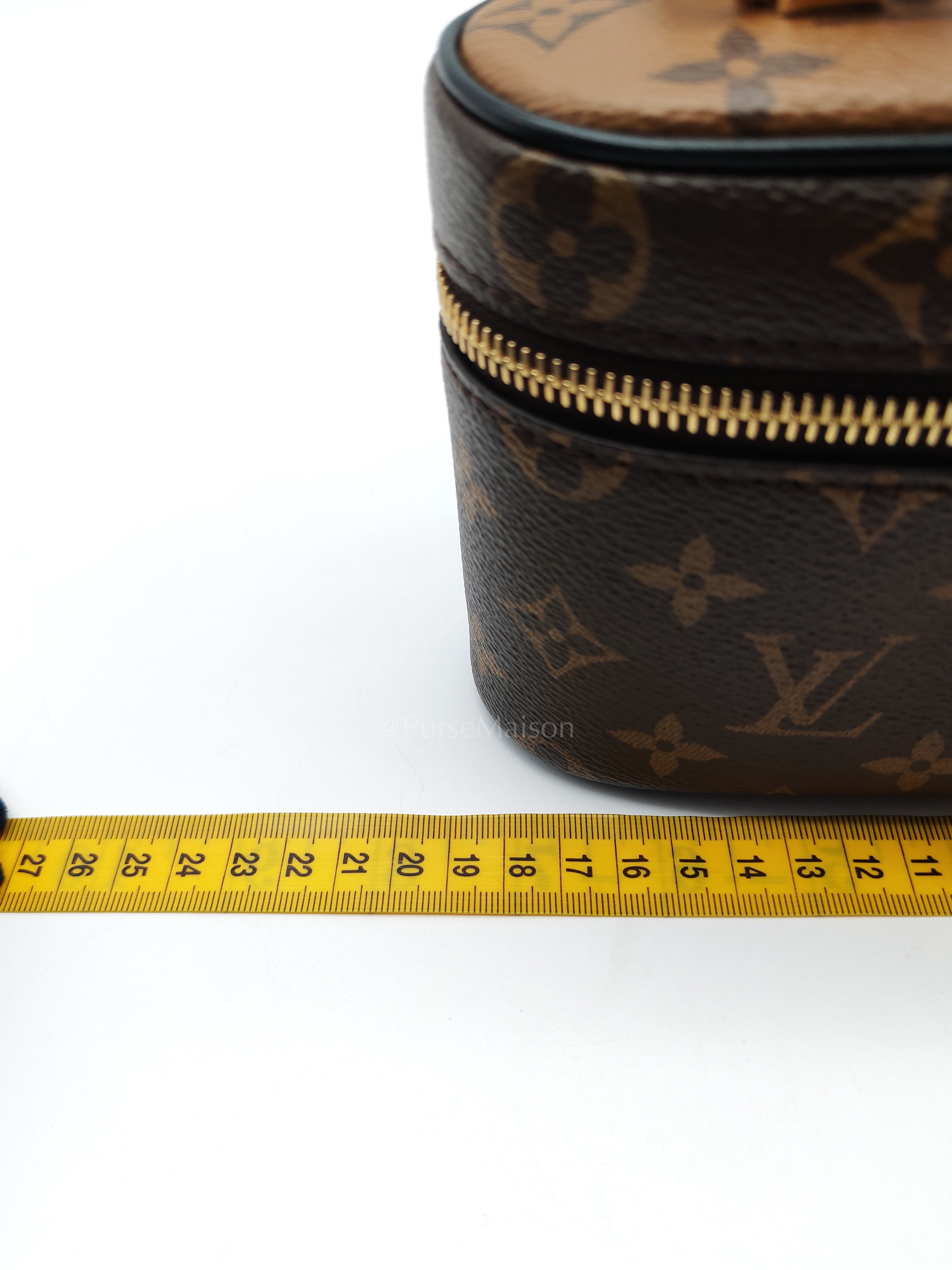 Long Vanity Chain Pouch in Reverse Monogram Canvas Shoulder Bag (Microchip) | Purse Maison Luxury Bags Shop