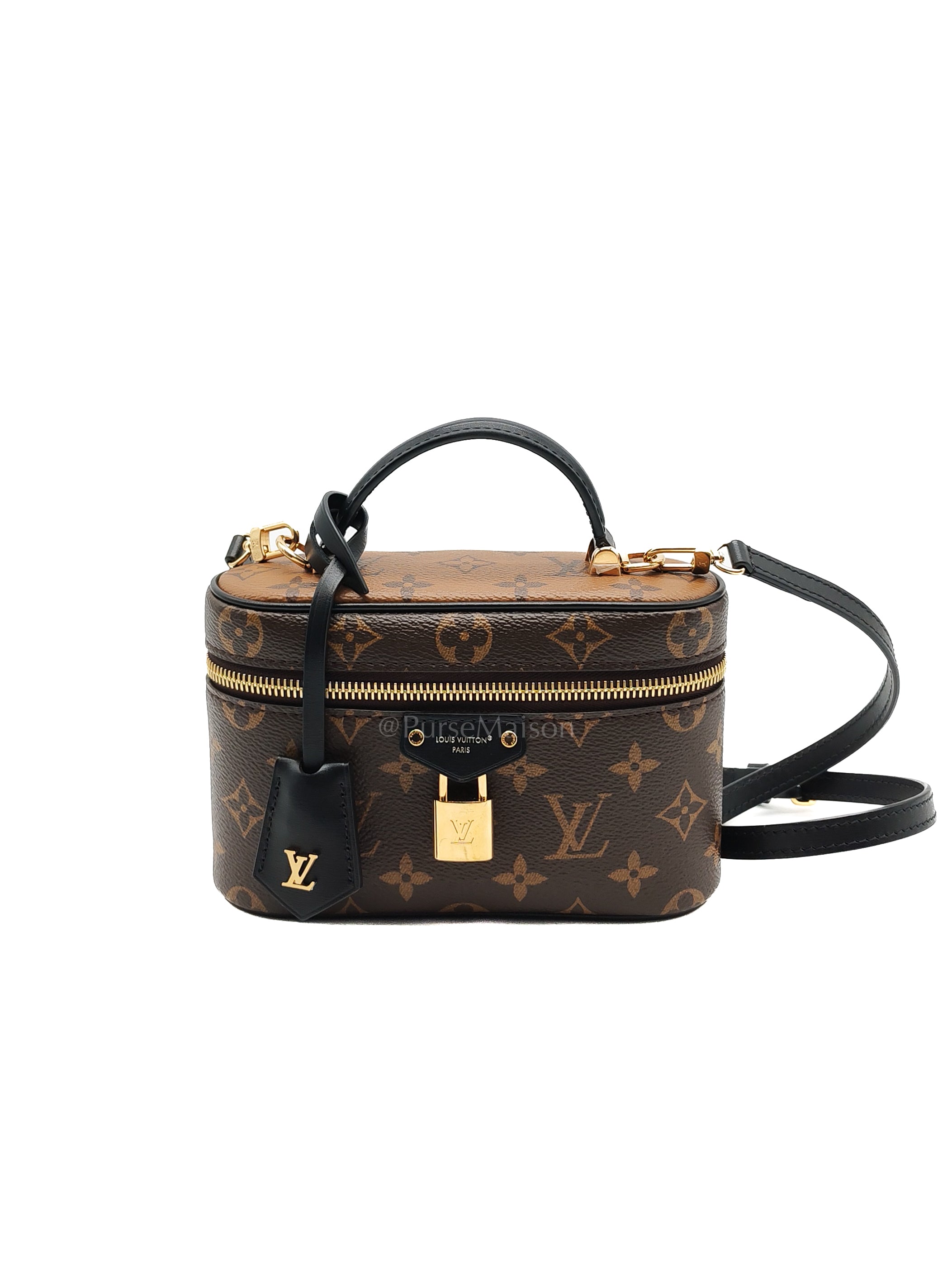 Long Vanity Chain Pouch in Reverse Monogram Canvas Shoulder Bag (Microchip) | Purse Maison Luxury Bags Shop