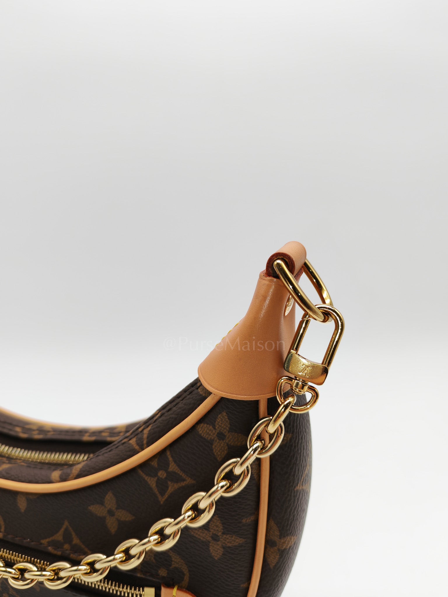 Loop Handbag in Monogram Canvas & Gold Hardware Microchip | Purse Maison Luxury Bags Shop