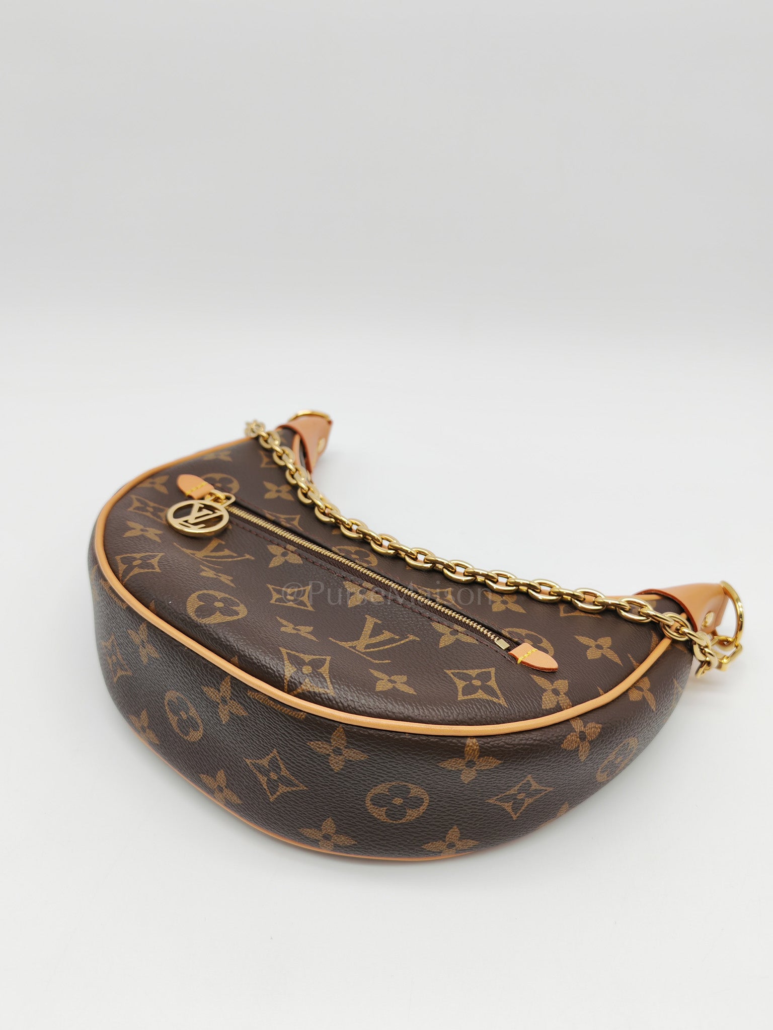 Loop Handbag in Monogram Canvas & Gold Hardware Microchip | Purse Maison Luxury Bags Shop