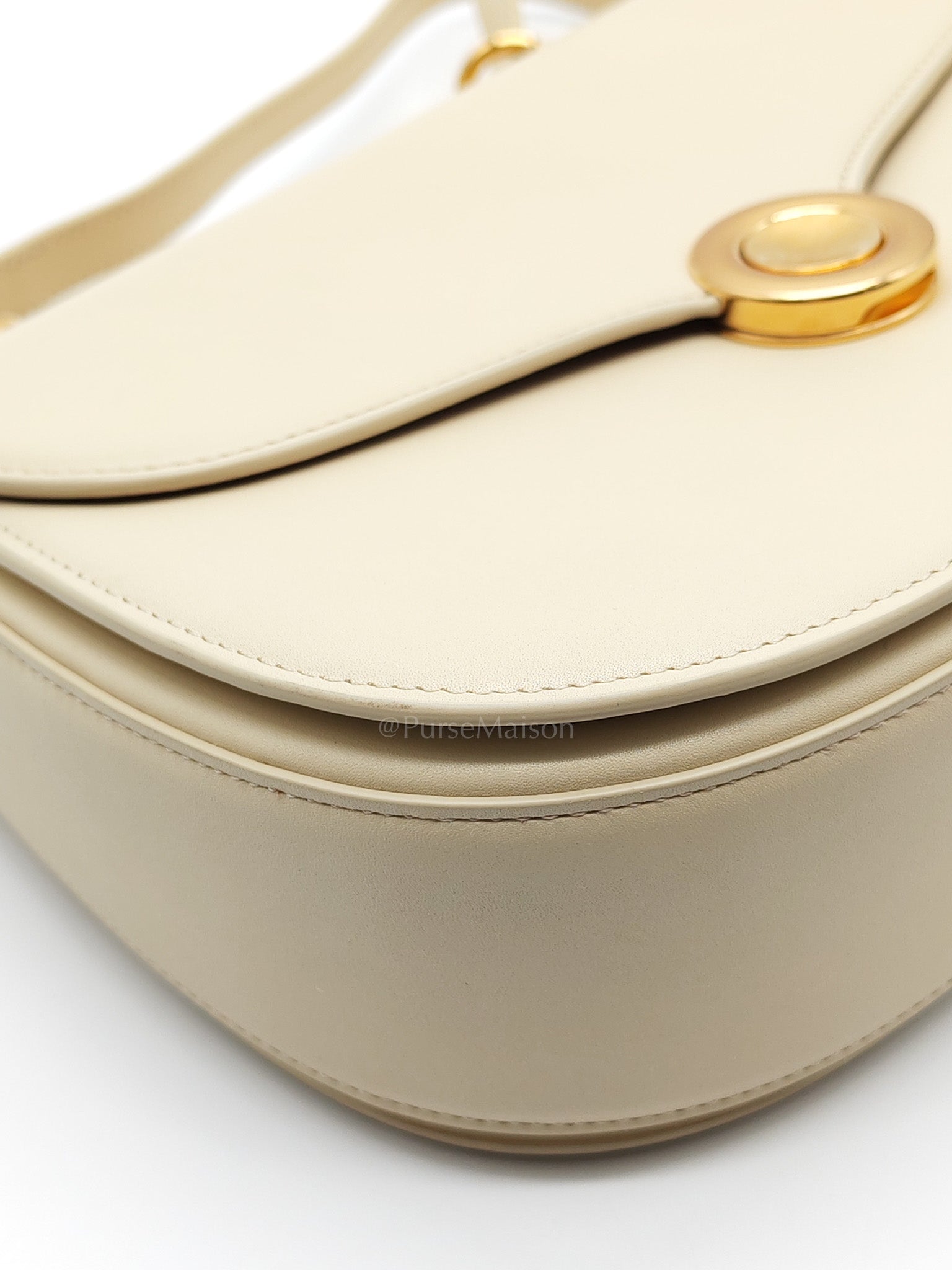 Loro Piana Bag Off White in Saddle Leather Crossbody Bag | Purse Maison Luxury Bags Shop