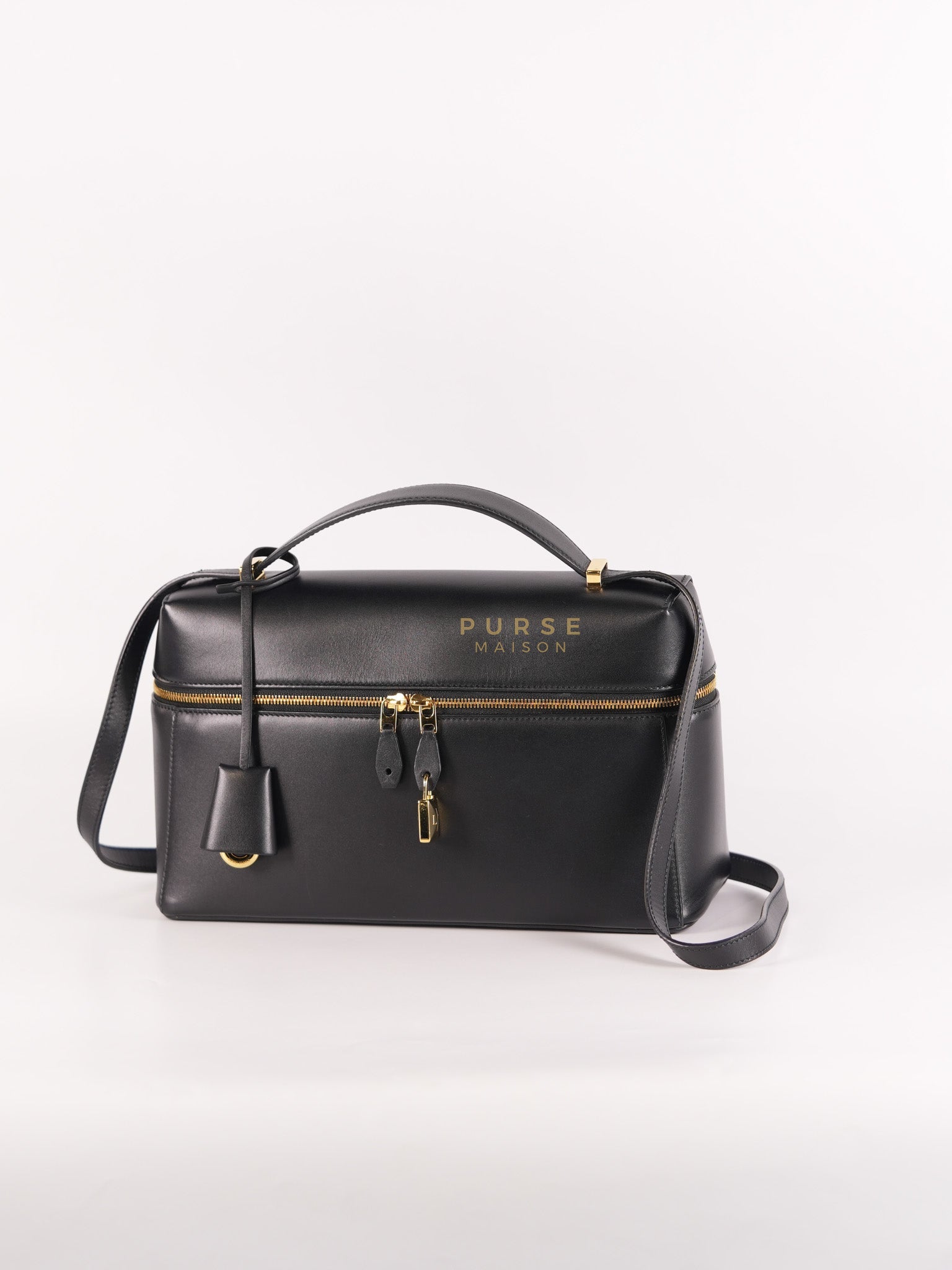Loro Piana L27 Extra Bag in Saddle Leather and Gold Hardware | Purse Maison Luxury Bags Shop