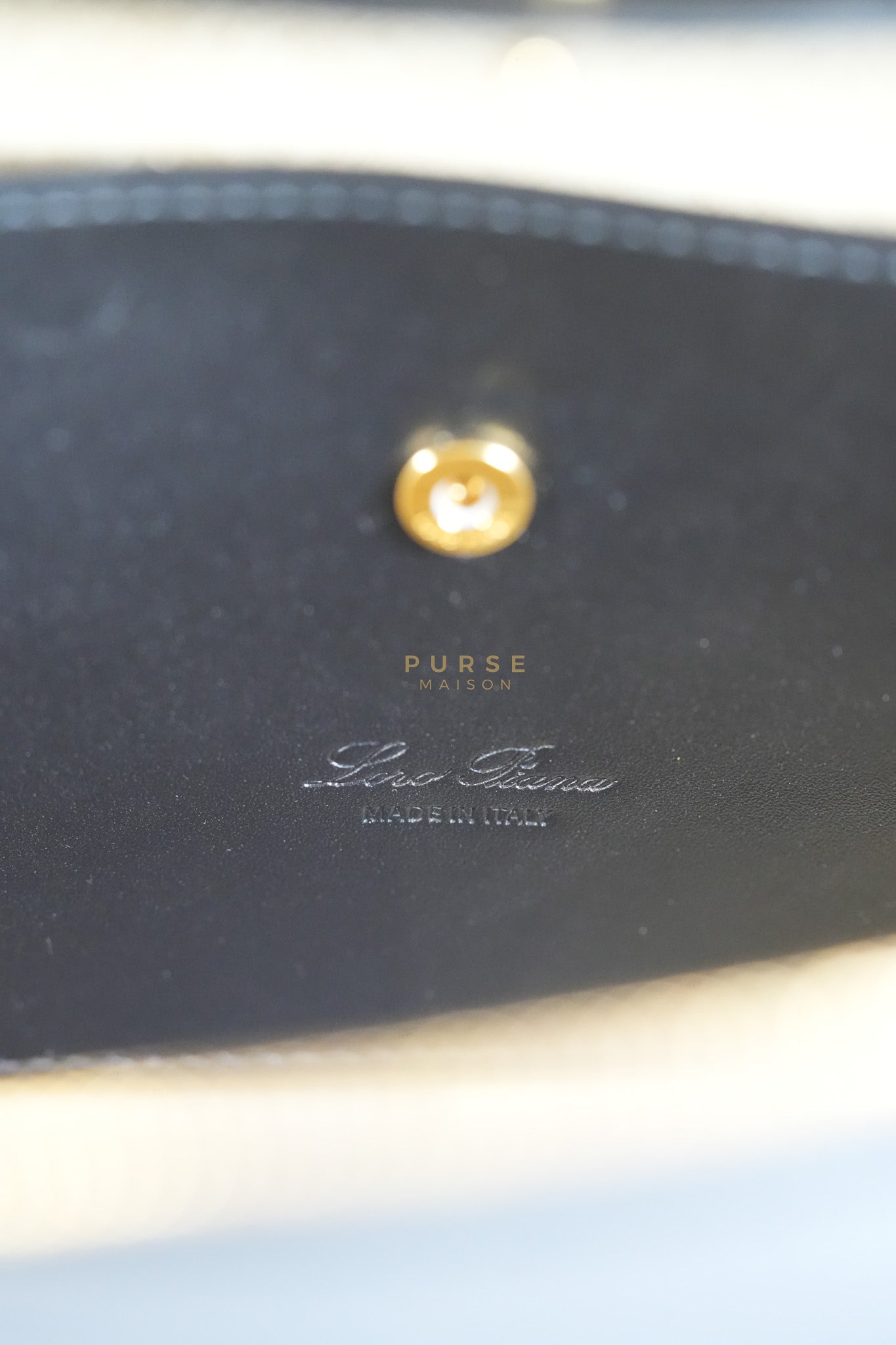 Loro Piana L27 Extra Bag in Saddle Leather and Gold Hardware | Purse Maison Luxury Bags Shop