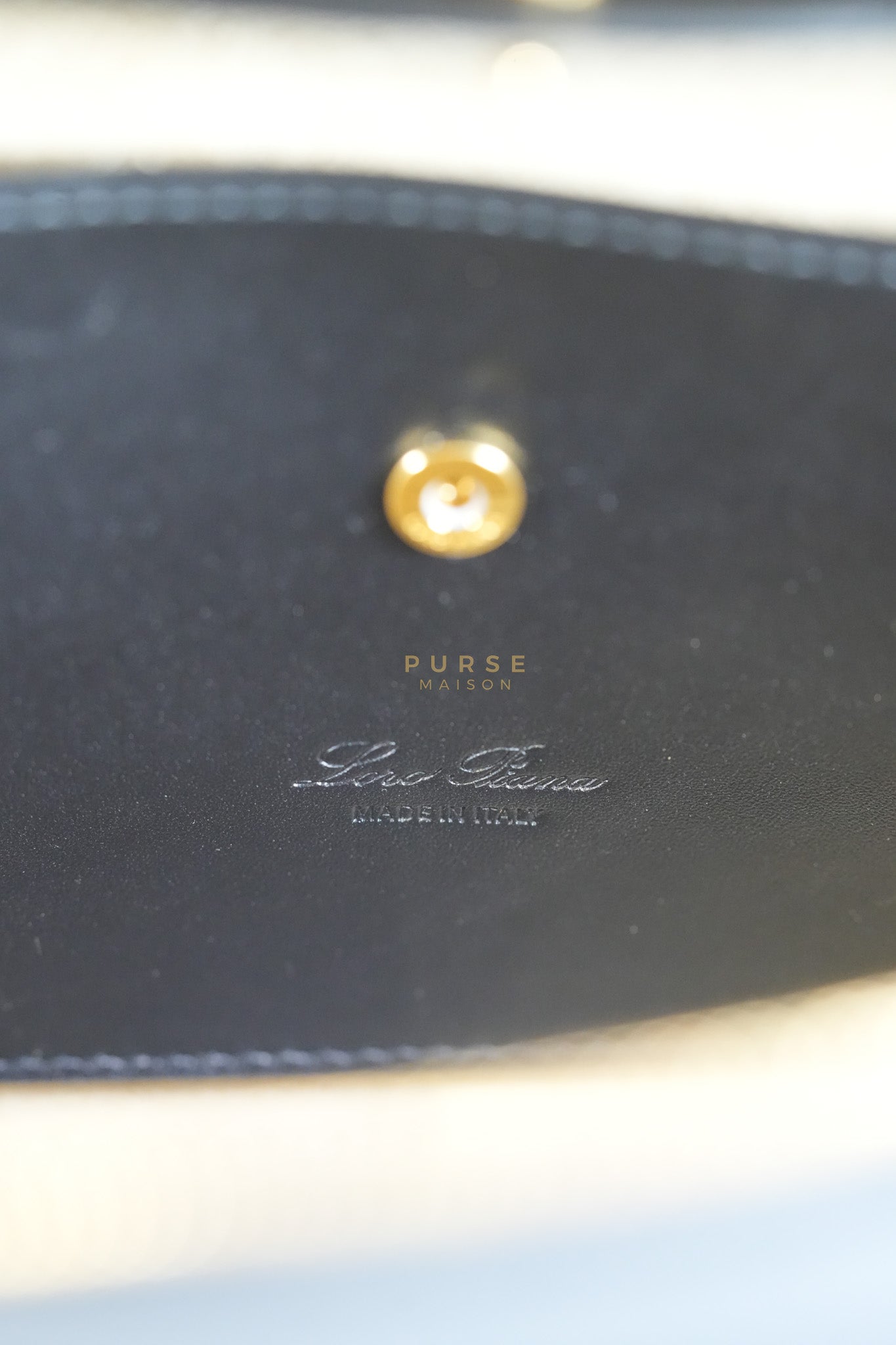 Loro Piana L27 Extra Bag in Saddle Leather and Gold Hardware | Purse Maison Luxury Bags Shop