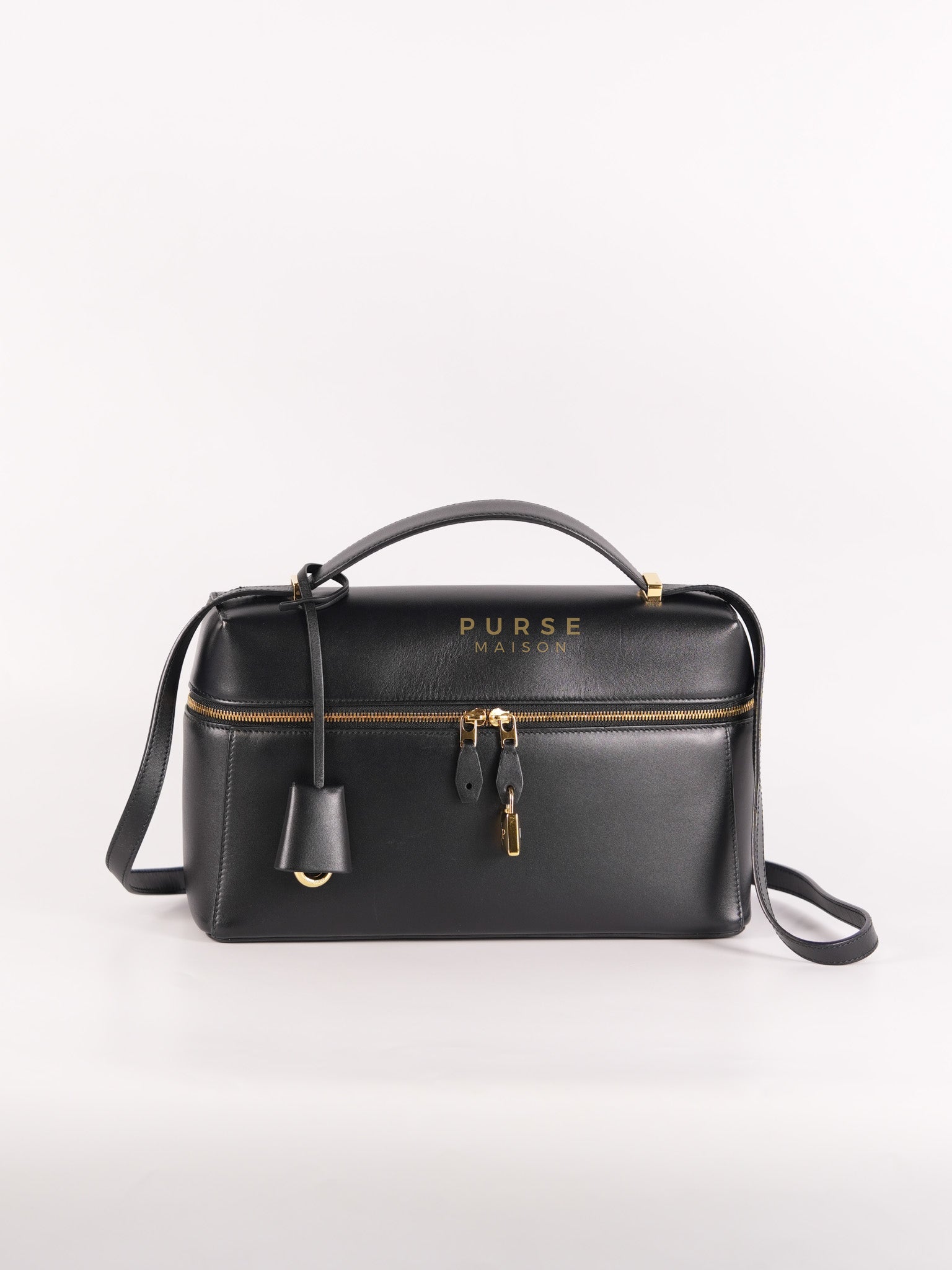 Loro Piana L27 Extra Bag in Saddle Leather and Gold Hardware | Purse Maison Luxury Bags Shop