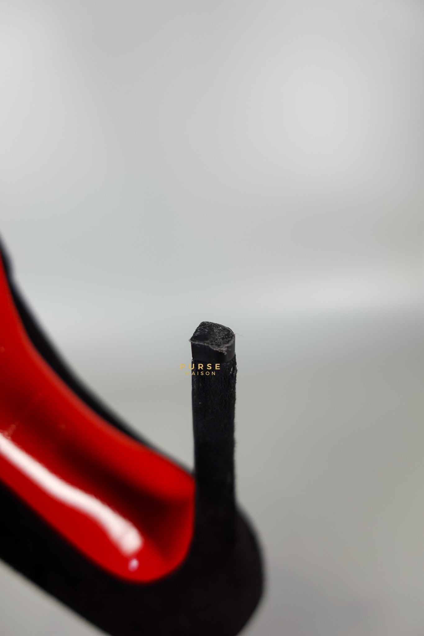 Louboutin Black Suede Hidden Platform Pumps Heels (Size 35.5EU 22.5cm) | Purse Maison Luxury Bags Shop