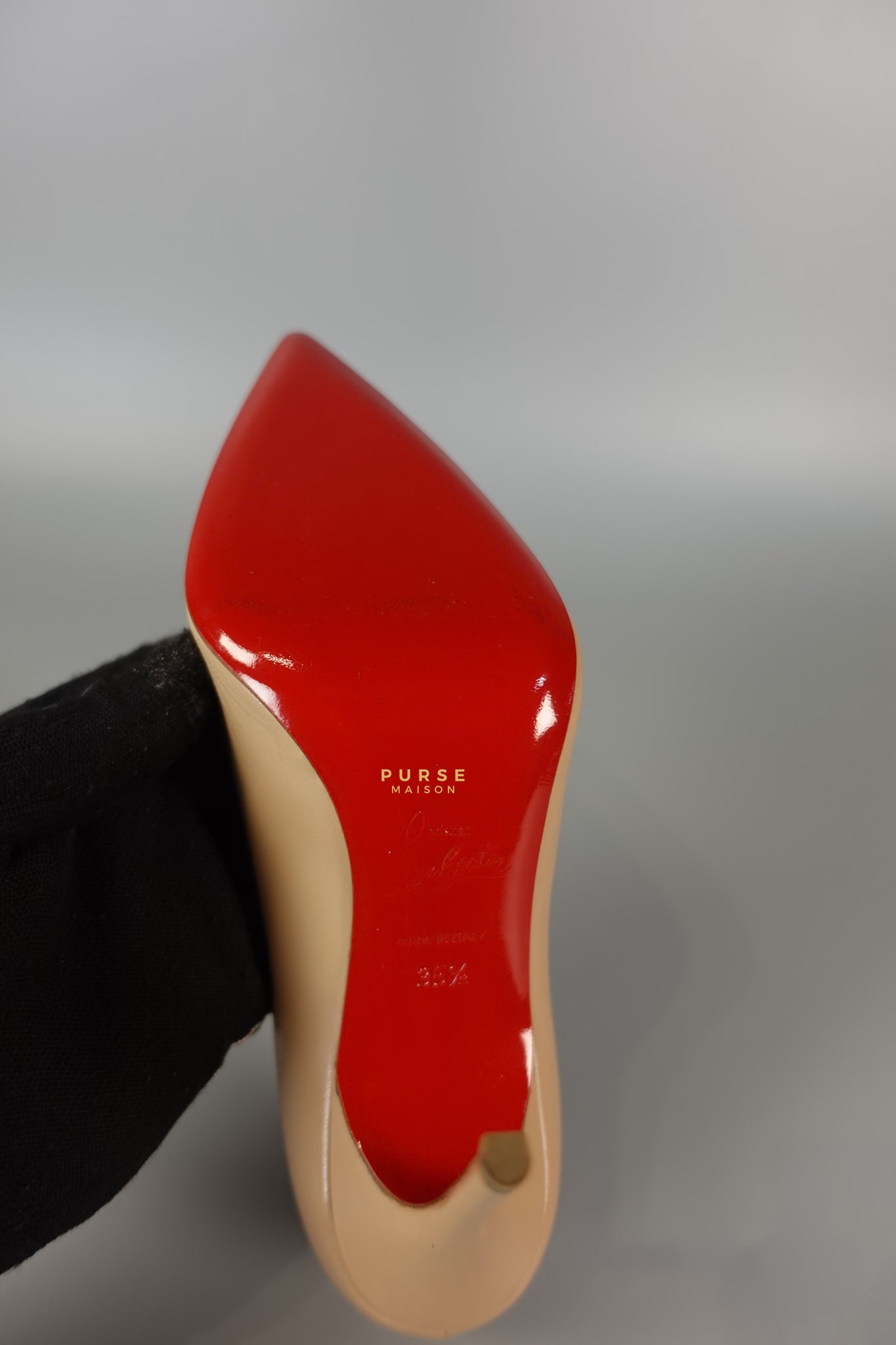 Louboutin So Kate Beige Leather Heels (Size 35.5EU 22.5cm) | Purse Maison Luxury Bags Shop