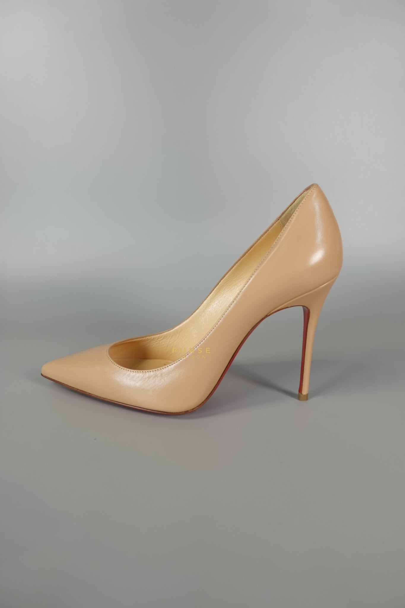 Louboutin So Kate Beige Leather Heels (Size 35.5EU 22.5cm) | Purse Maison Luxury Bags Shop