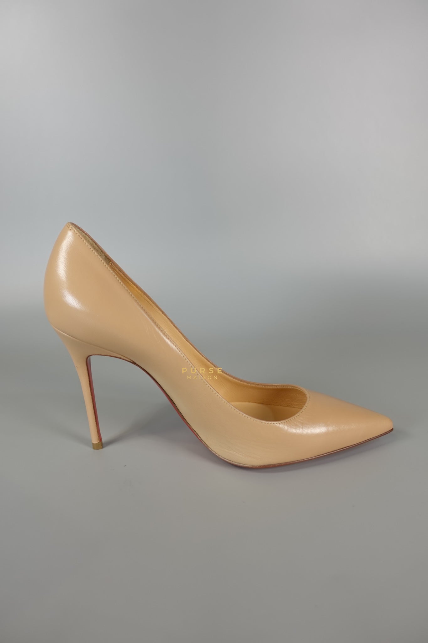 Louboutin So Kate Beige Leather Heels (Size 35.5EU 22.5cm) | Purse Maison Luxury Bags Shop