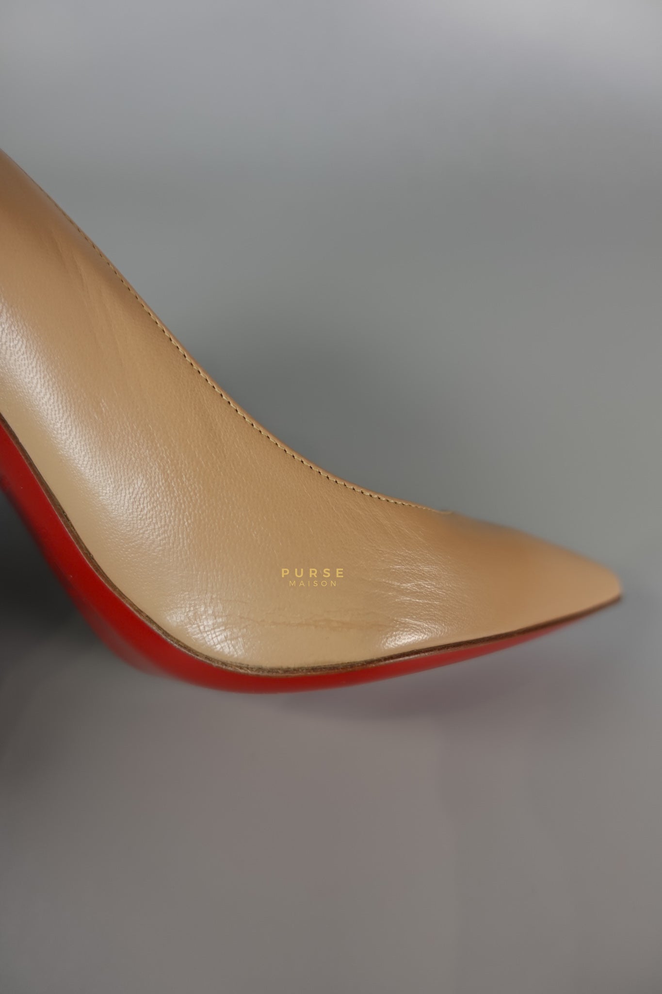 Louboutin So Kate Beige Leather Heels (Size 35.5EU 22.5cm) | Purse Maison Luxury Bags Shop
