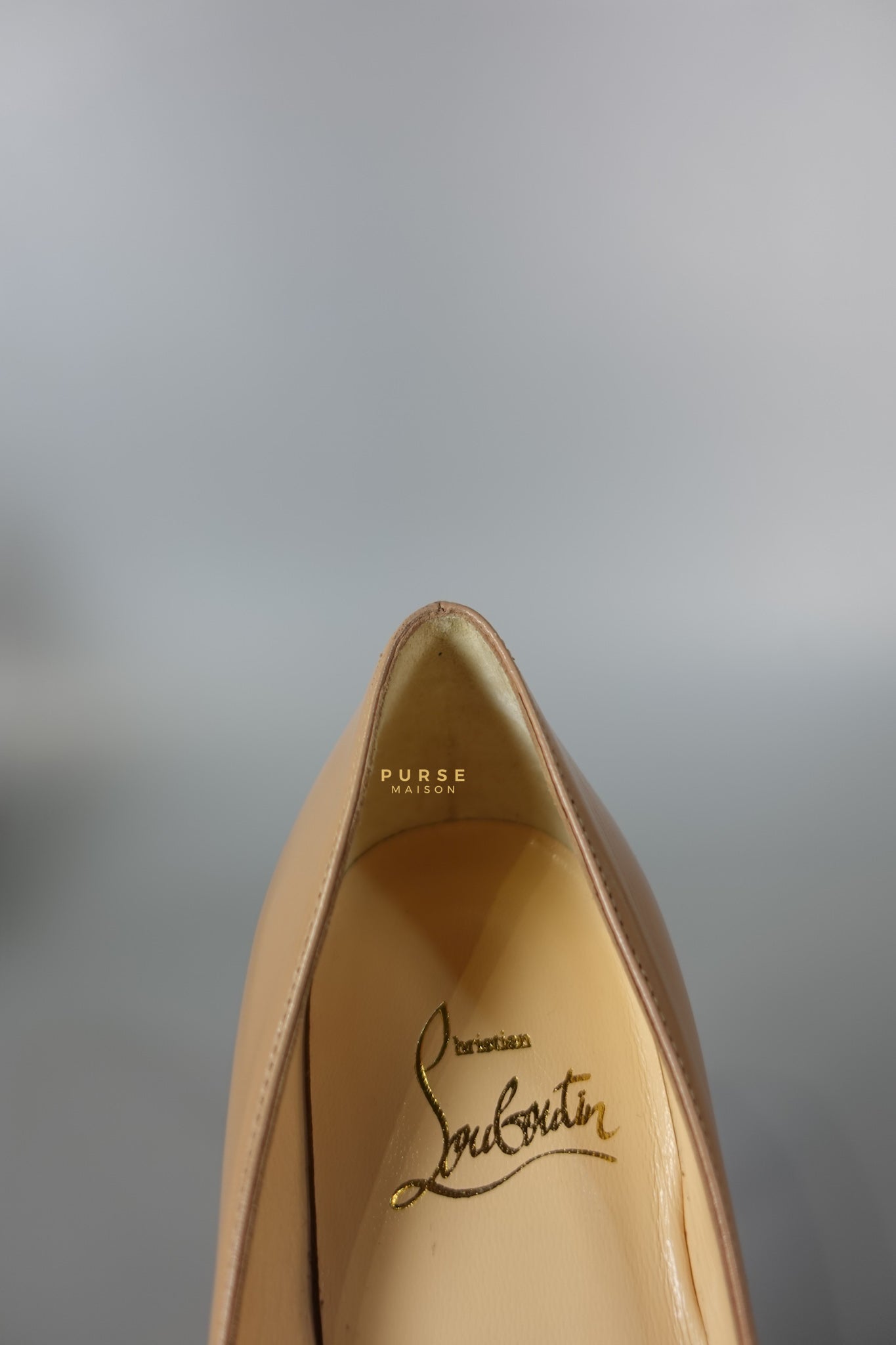 Louboutin So Kate Beige Leather Heels (Size 35.5EU 22.5cm) | Purse Maison Luxury Bags Shop