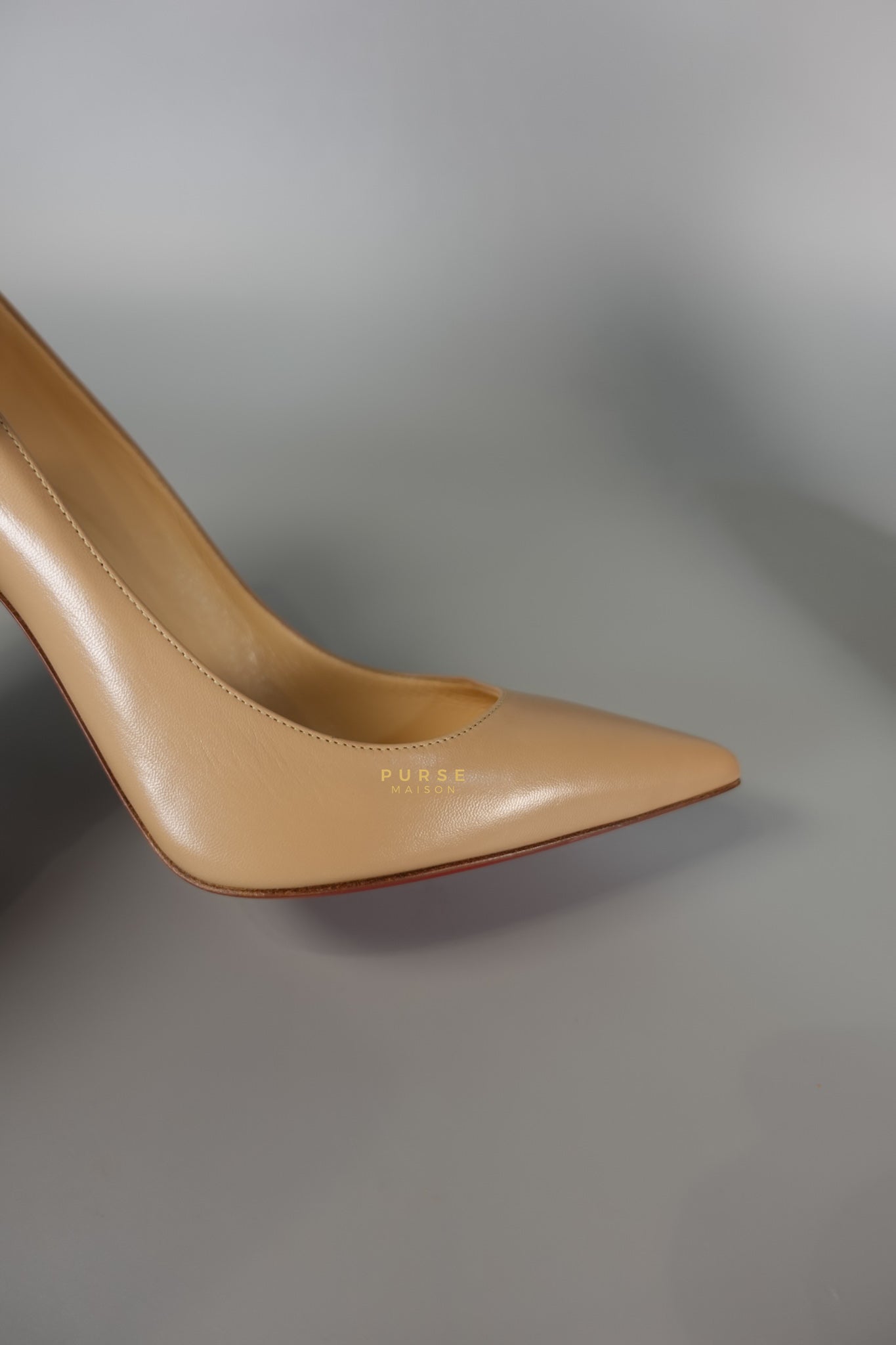 Louboutin So Kate Beige Leather Heels (Size 35.5EU 22.5cm) | Purse Maison Luxury Bags Shop