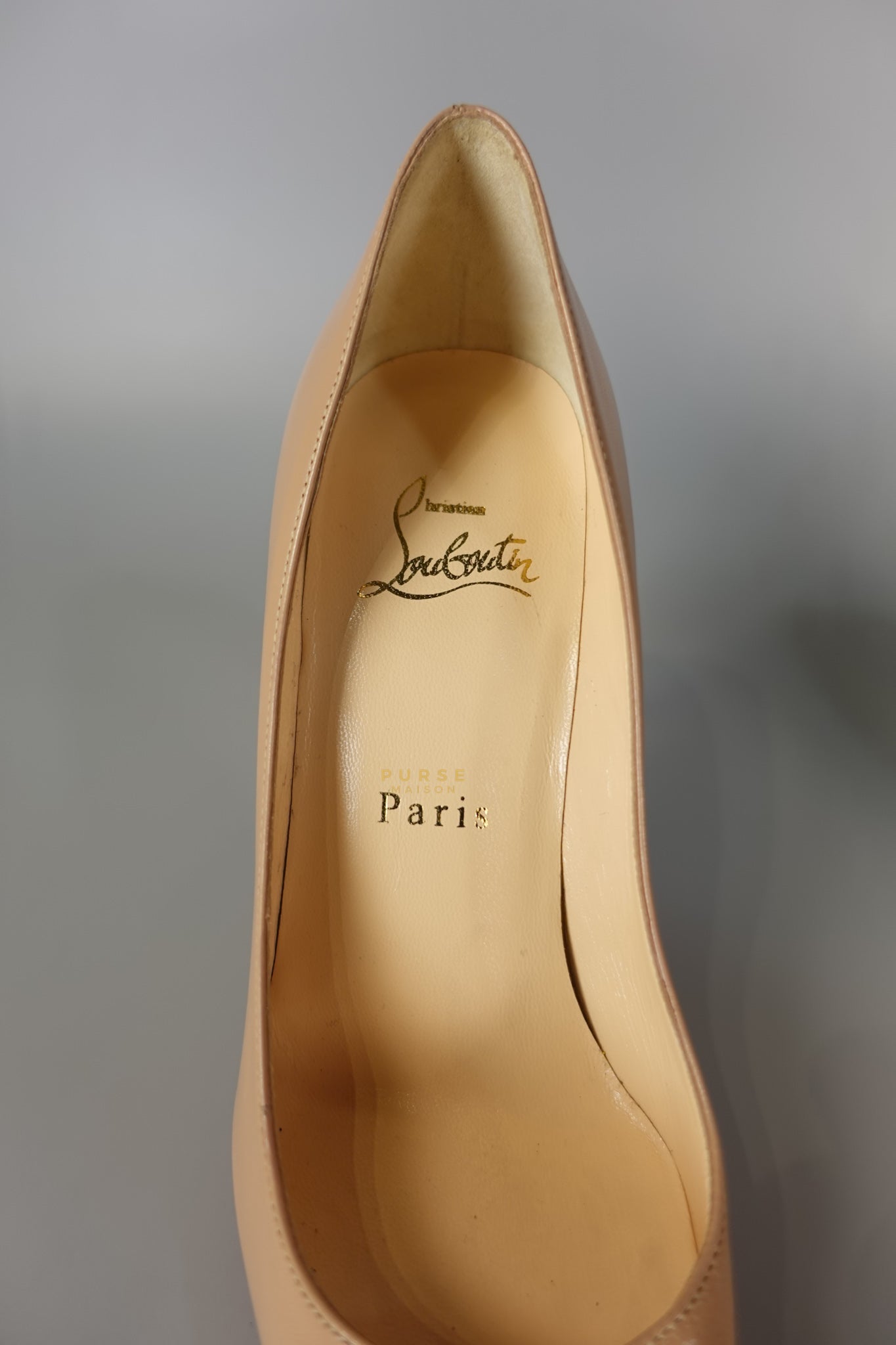 Louboutin So Kate Beige Leather Heels (Size 35.5EU 22.5cm) | Purse Maison Luxury Bags Shop