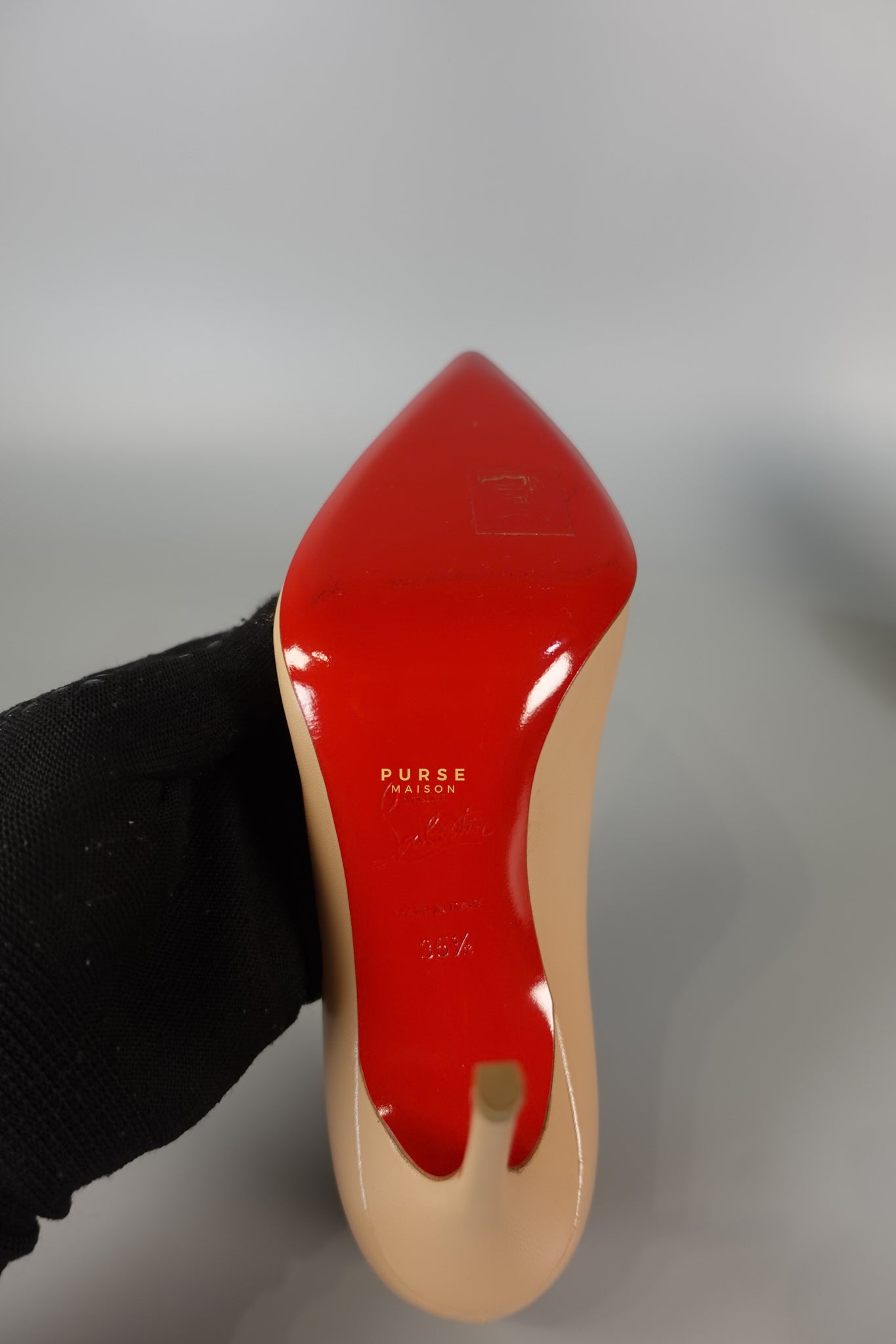 Louboutin So Kate Beige Leather Heels (Size 35.5EU 22.5cm) | Purse Maison Luxury Bags Shop