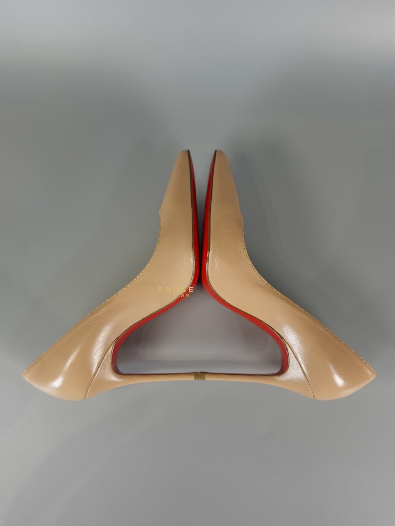 Louboutin So Kate Beige Leather Heels (Size 35.5EU 22.5cm) | Purse Maison Luxury Bags Shop