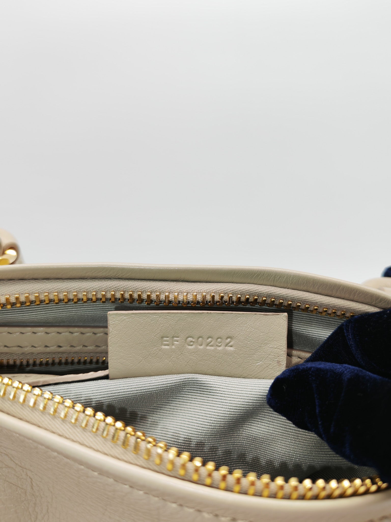 Pandora Bag Small in Beige Calfskin Leather & Gold Hardware