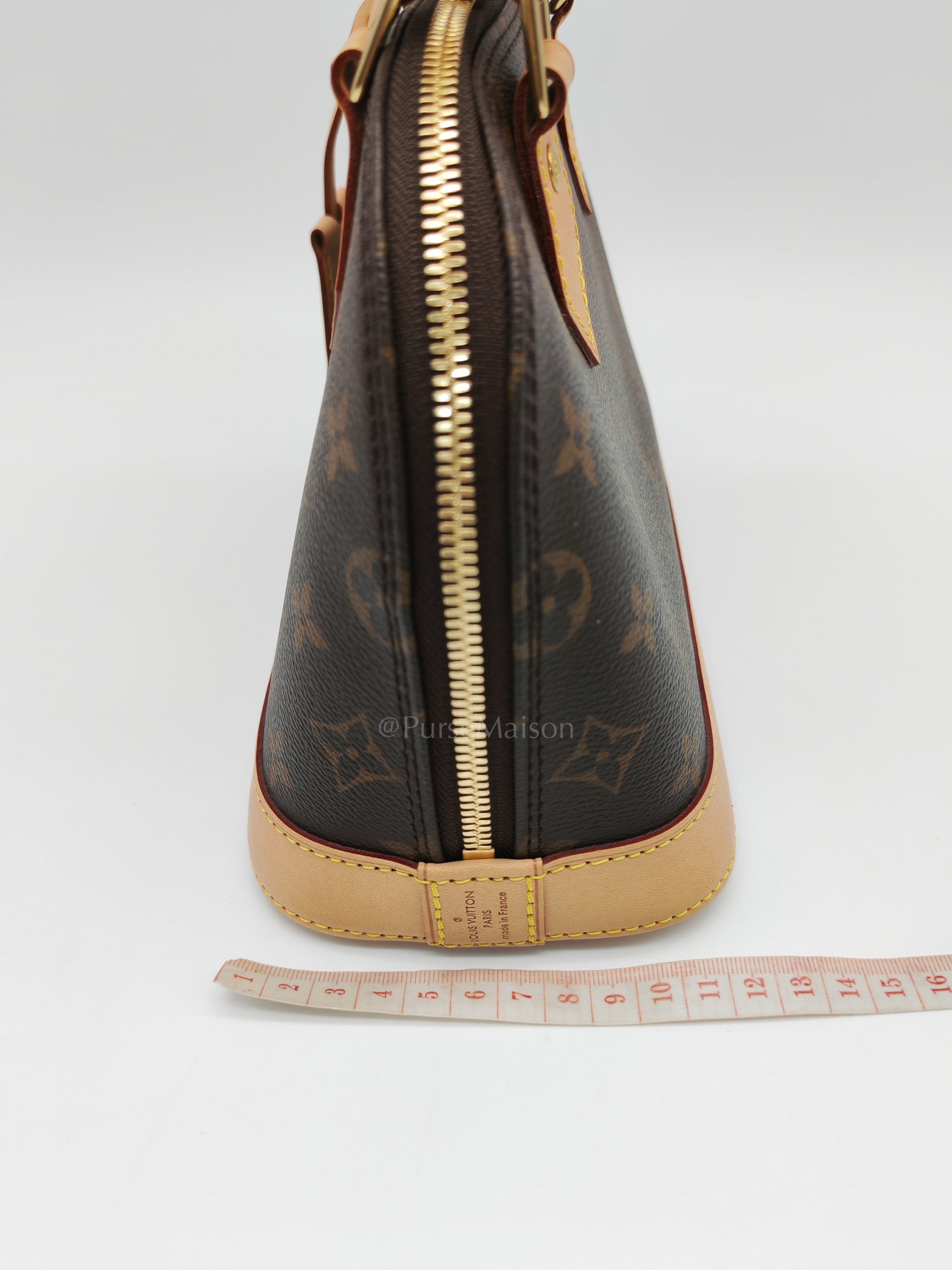 Alma BB in Monogram Canvas & Light Gold Hardware Microchip