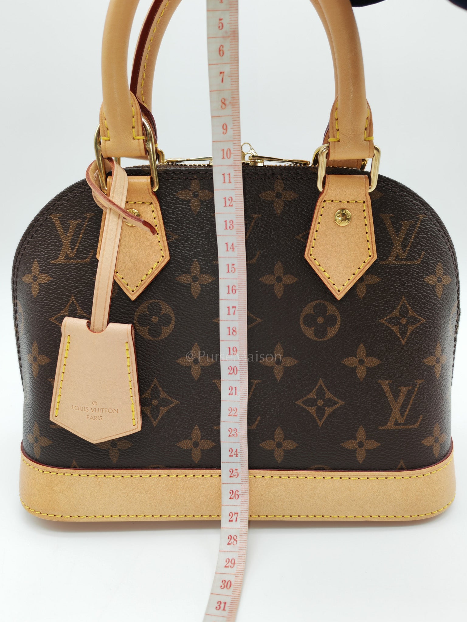 Alma BB in Monogram Canvas & Light Gold Hardware Microchip