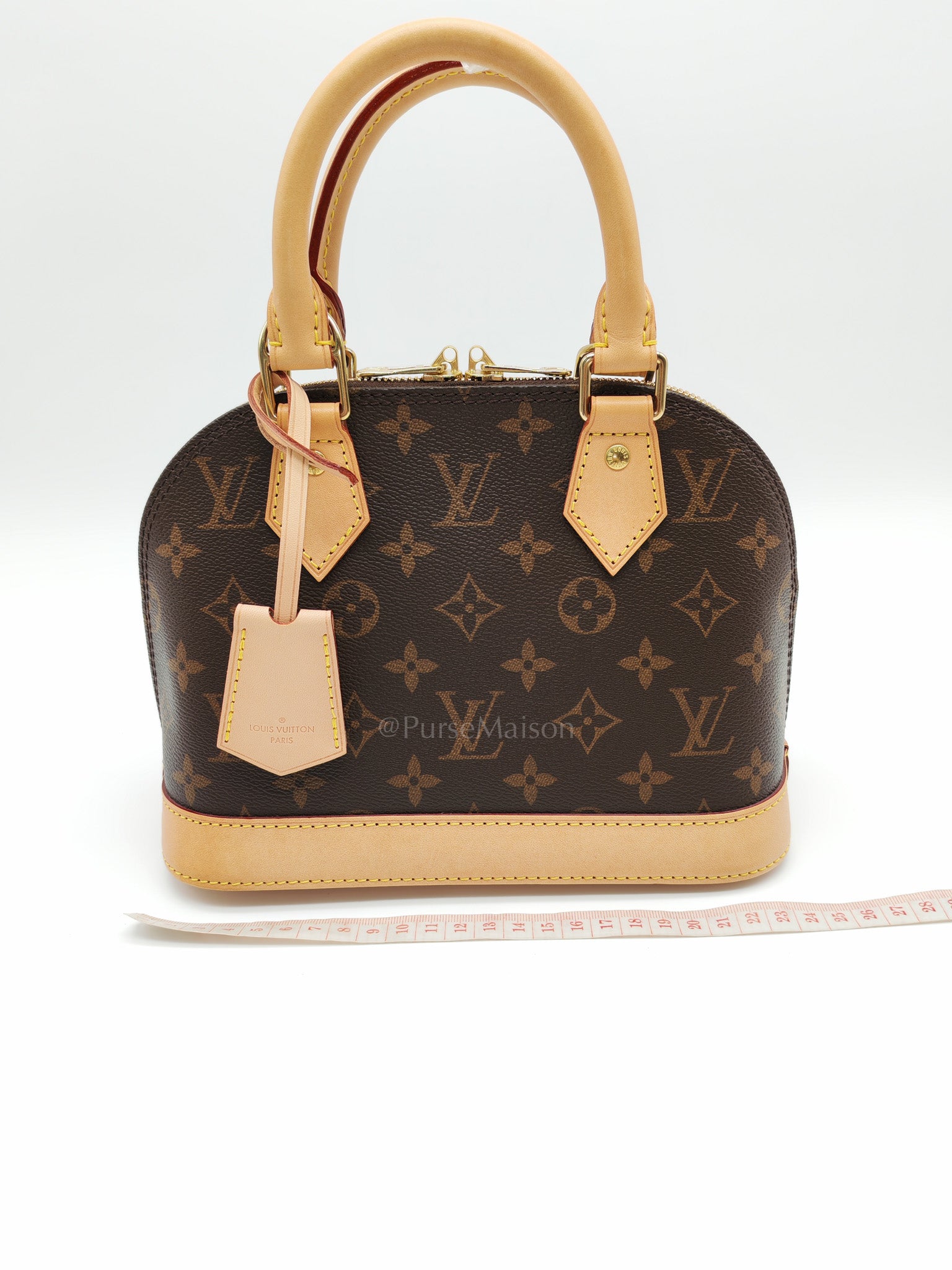 Alma BB in Monogram Canvas & Light Gold Hardware Microchip