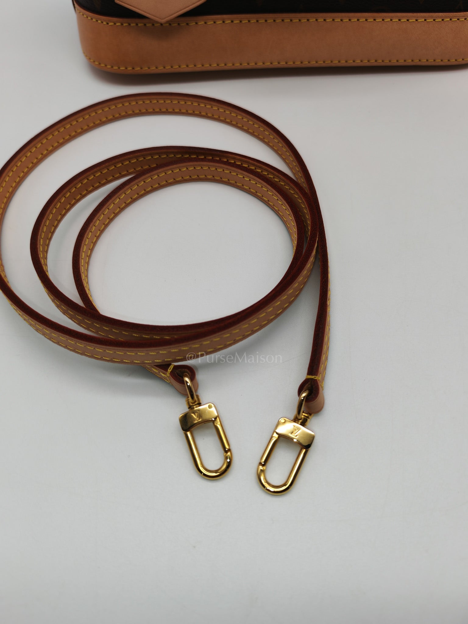 Alma BB in Monogram Canvas & Light Gold Hardware Microchip