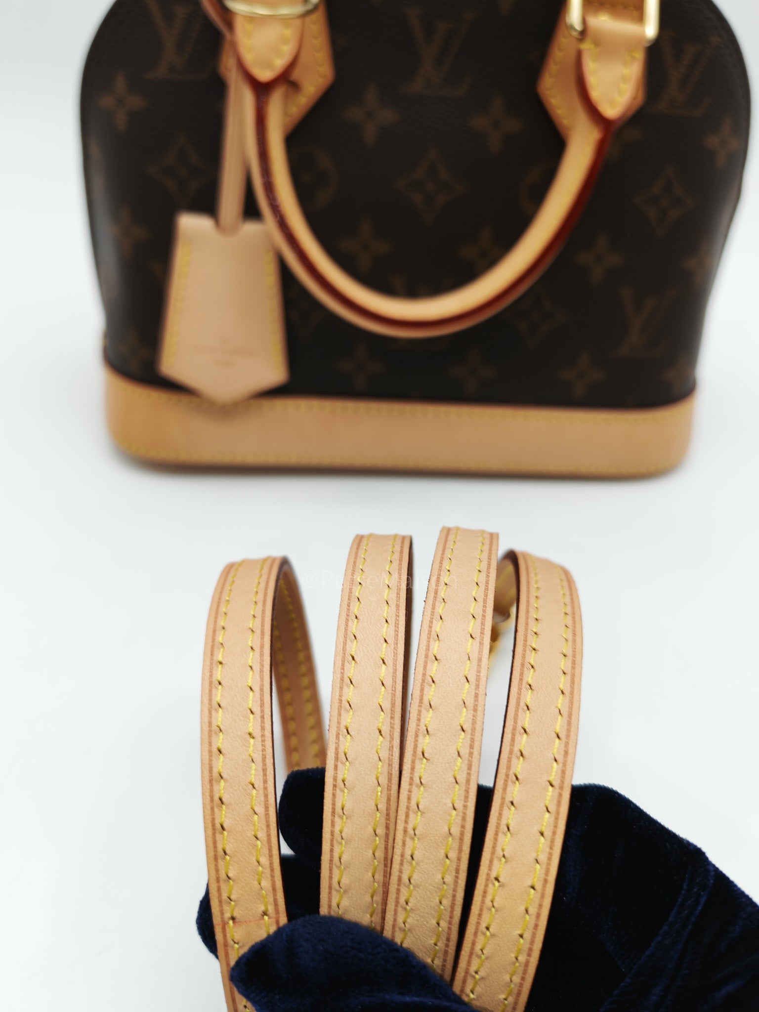 Alma BB in Monogram Canvas & Light Gold Hardware Microchip