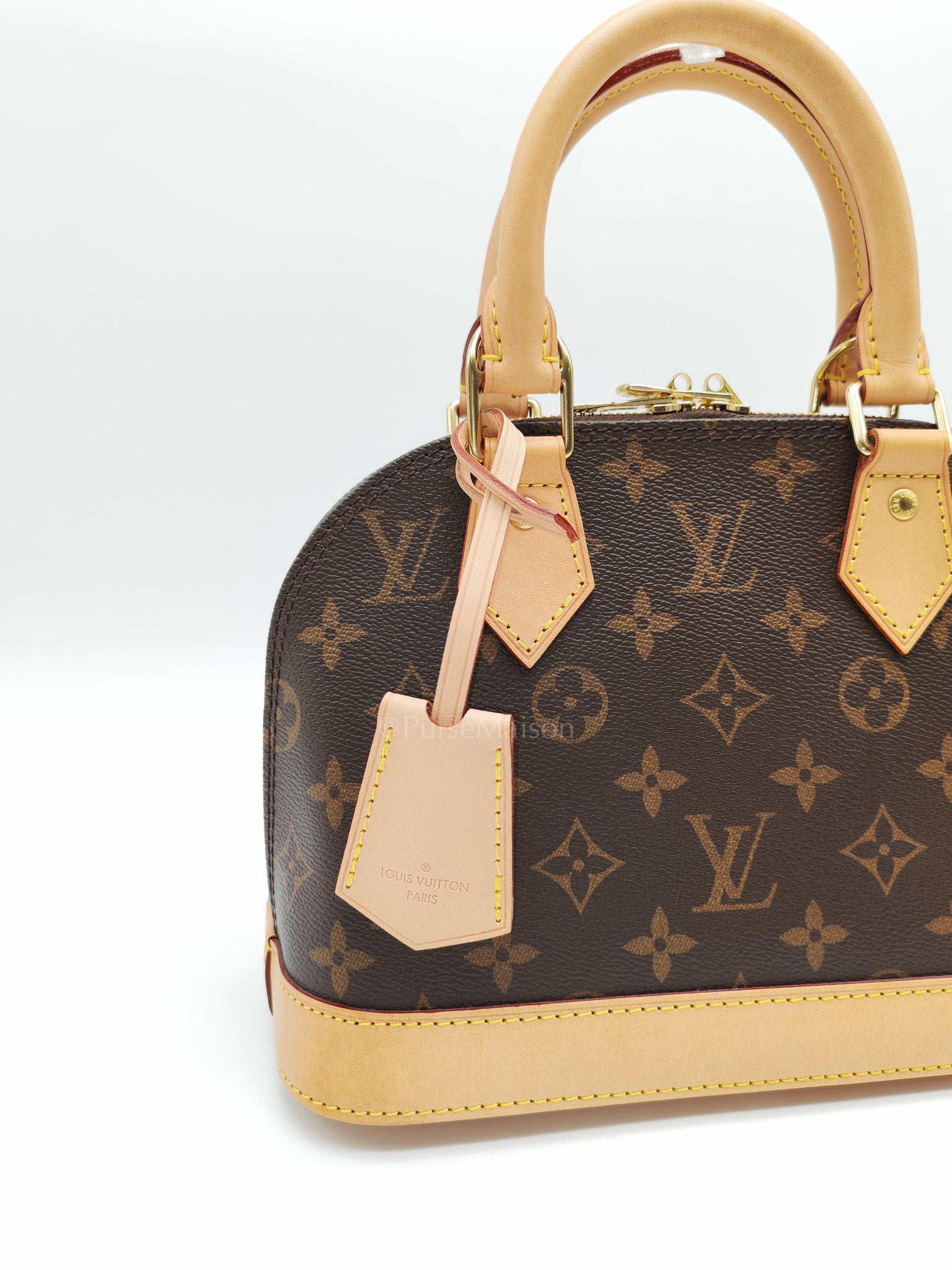 Alma BB in Monogram Canvas & Light Gold Hardware Microchip