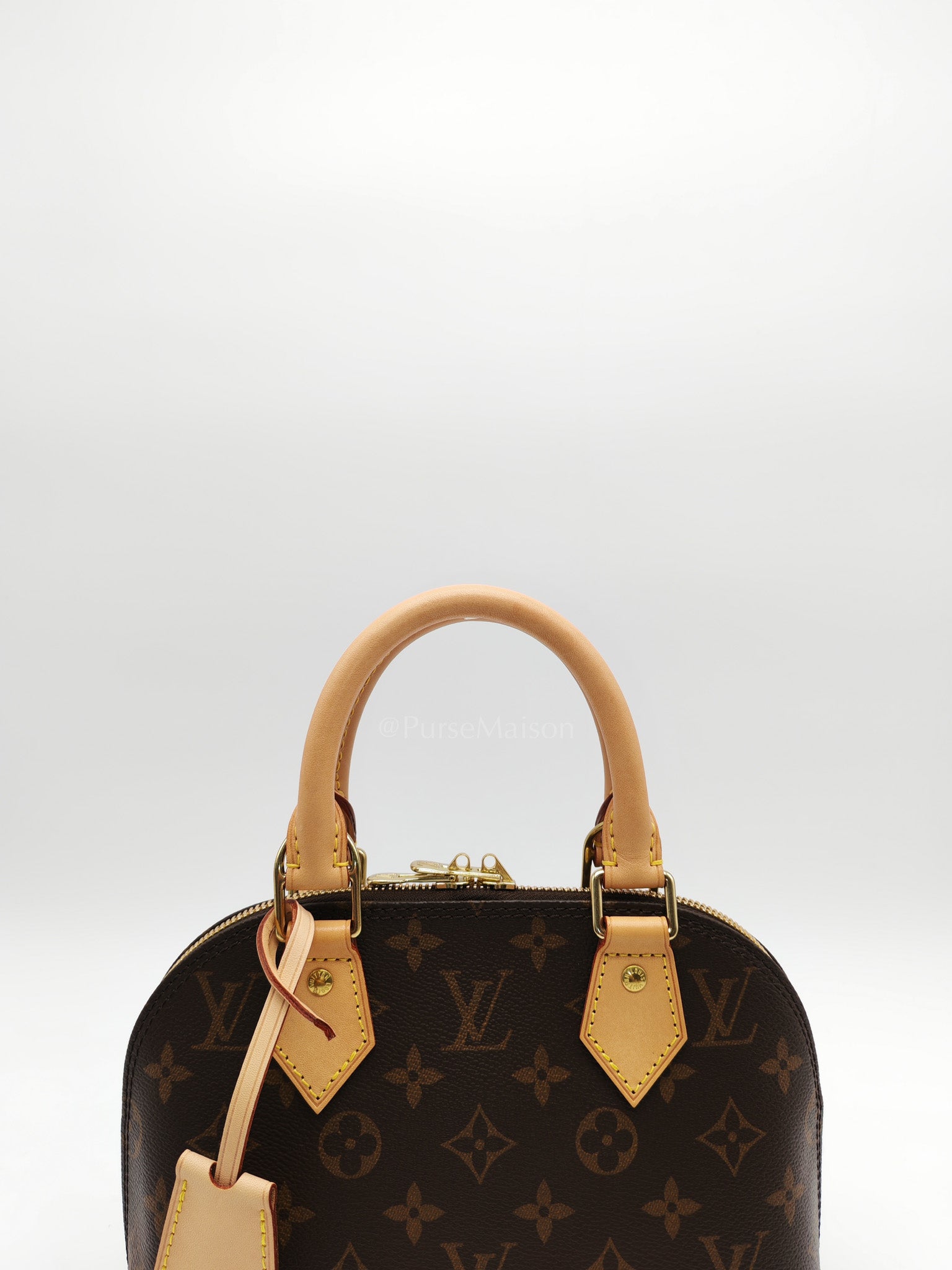 Alma BB in Monogram Canvas & Light Gold Hardware Microchip