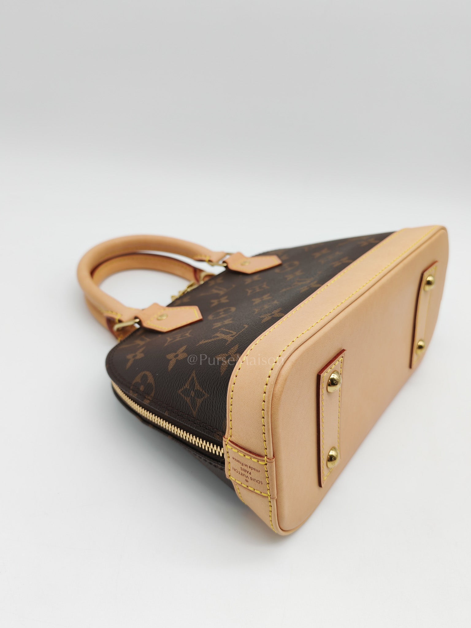 Alma BB in Monogram Canvas & Light Gold Hardware Microchip