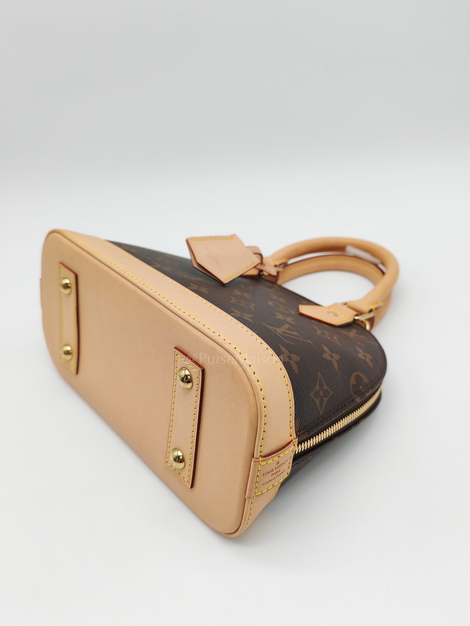 Alma BB in Monogram Canvas & Light Gold Hardware Microchip