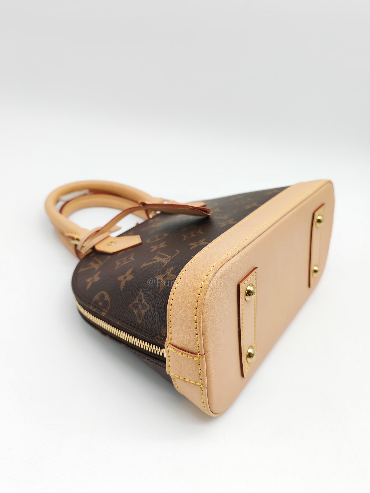 Alma BB in Monogram Canvas & Light Gold Hardware Microchip