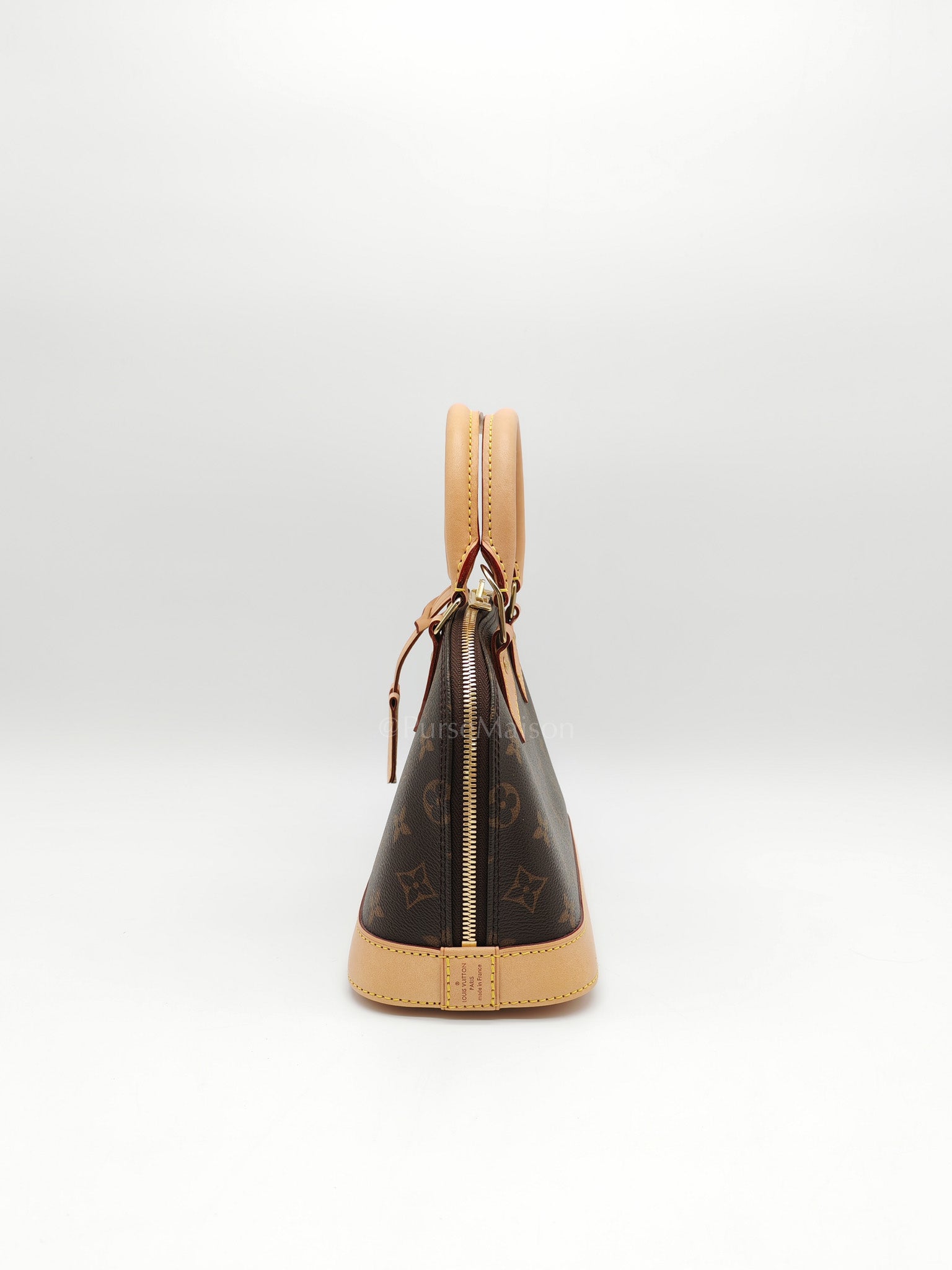 Alma BB in Monogram Canvas & Light Gold Hardware Microchip