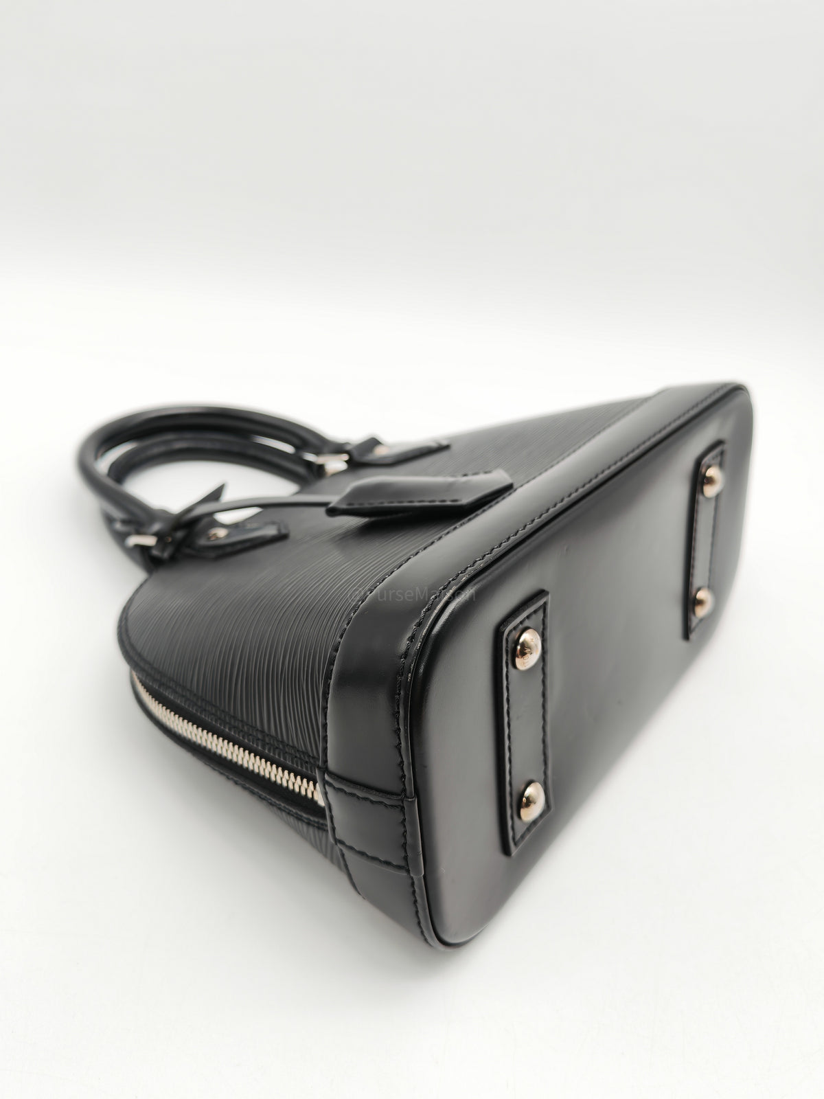 Louis Vuitton Alma BB in Black Epi Leather Silver Hardware (Date Code: AA1139) | Purse Maison Luxury Bags Shop