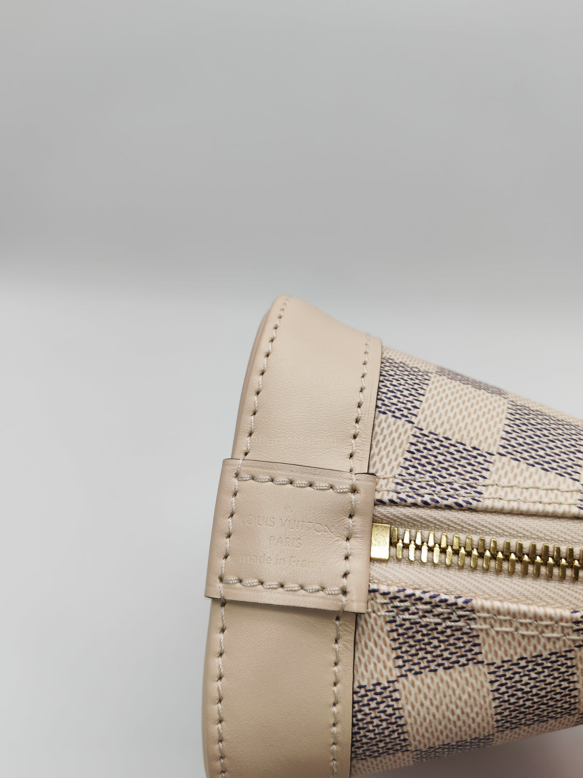 Louis Vuitton Alma BB in Damier Azur Canvas Braided Handles and Gold Hardware (Datecode: TH0036) | Purse Maison Luxury Bags Shop