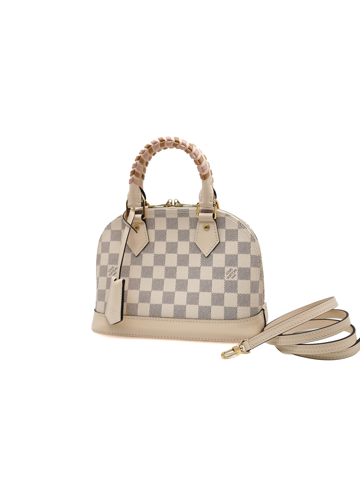 Louis Vuitton Alma BB in Damier Azur Canvas Braided Handles and Gold Hardware (Datecode: TH0036) | Purse Maison Luxury Bags Shop