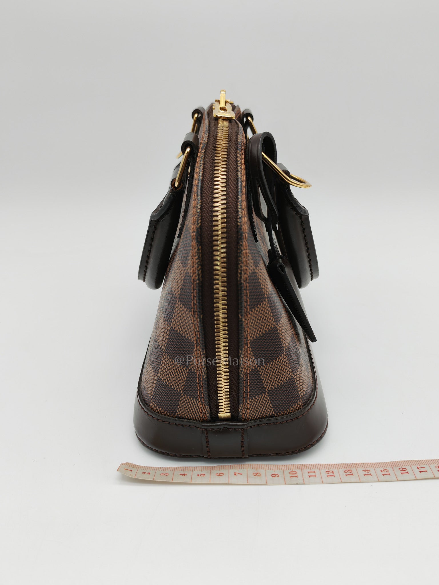 Alma BB in Damier Ebene Canvas (Microchip) | Purse Maison Luxury Bags Shop