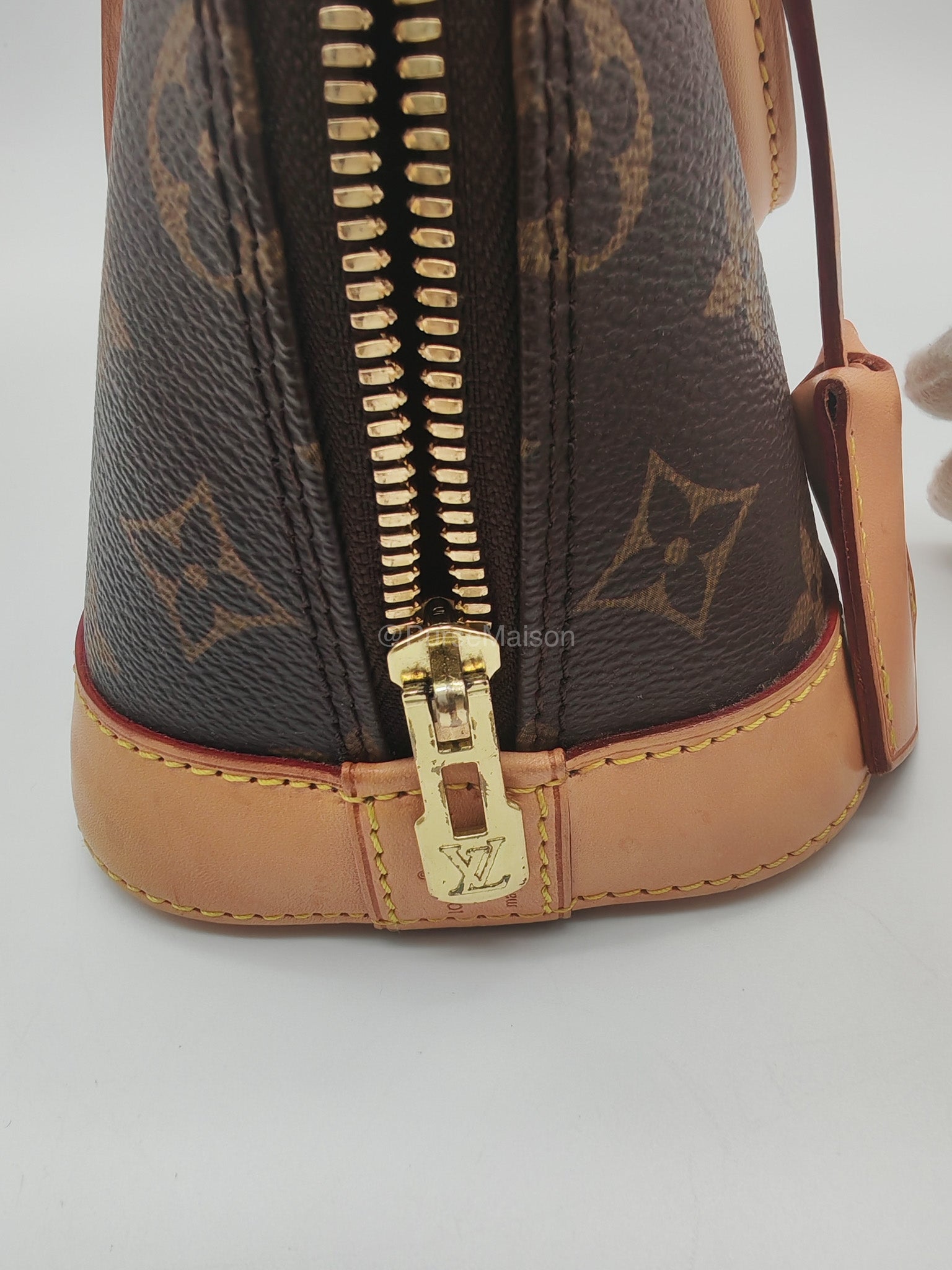 Louis Vuitton Alma BB in Monogram Canvas and Aged Gold Hardware (Datecode: FL3173) | Purse Maison Luxury Bags Shop
