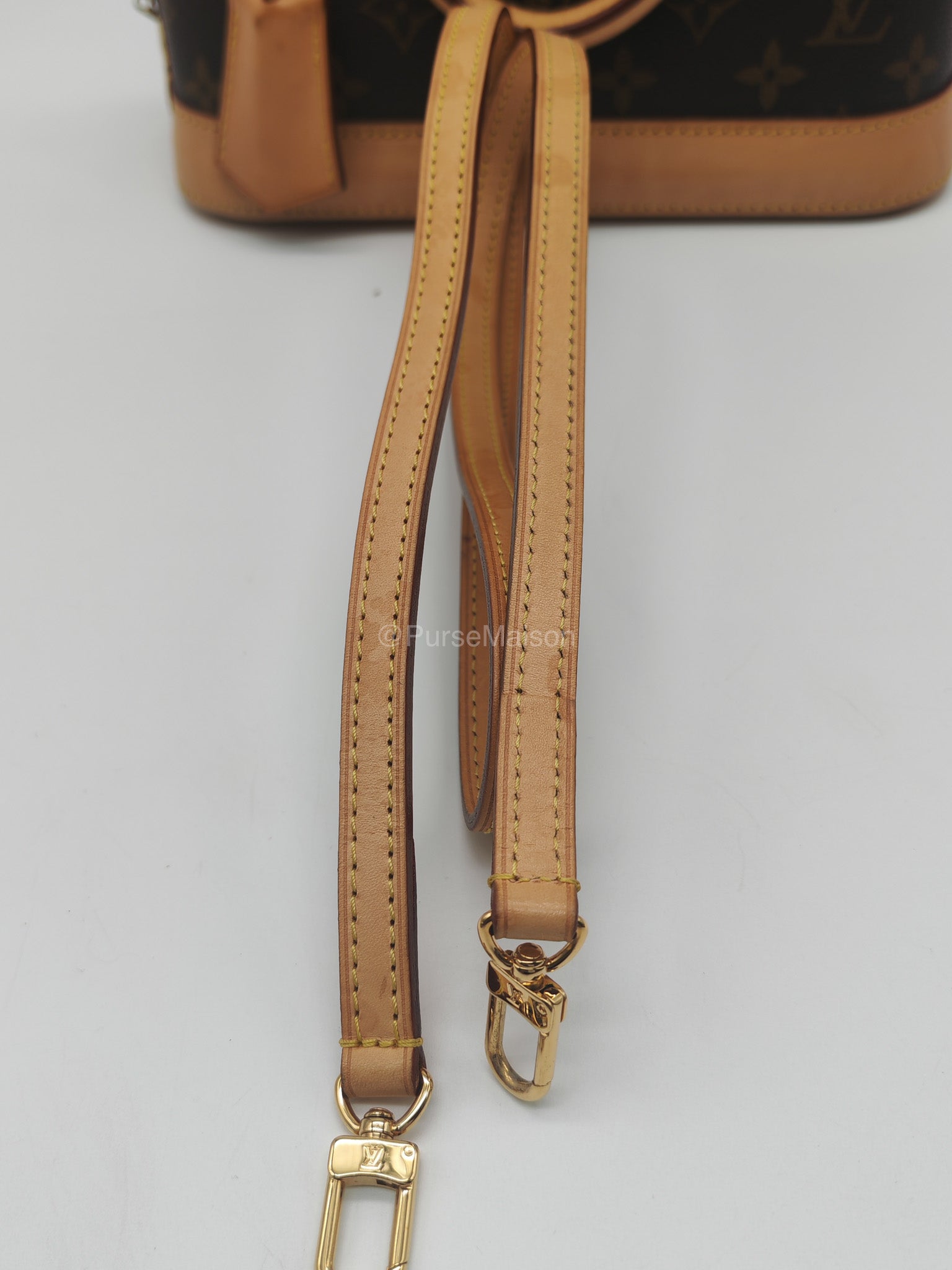 Louis Vuitton Alma BB in Monogram Canvas and Aged Gold Hardware (Datecode: FL3173) | Purse Maison Luxury Bags Shop