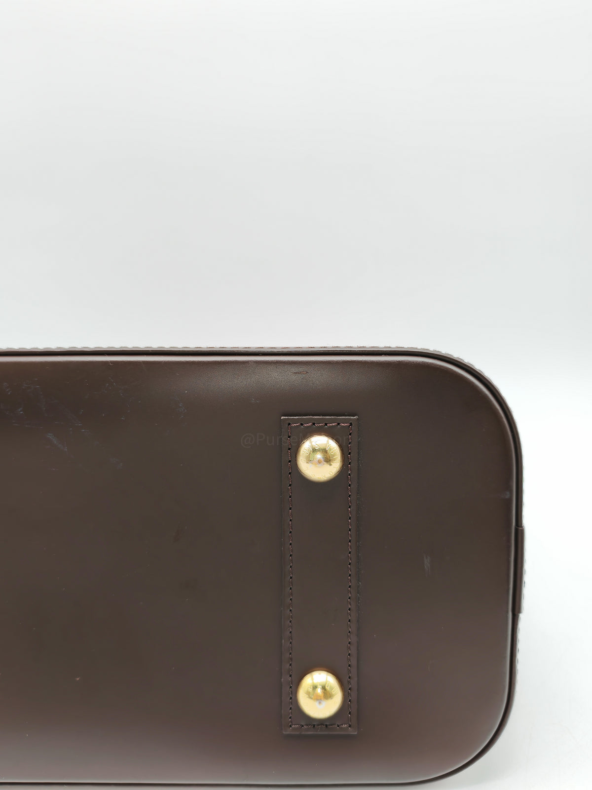 Louis Vuitton Alma PM in Damier Ebene Canvas and Gold Hardware (Datecode: AR2260) | Purse Maison Luxury Bags Shop