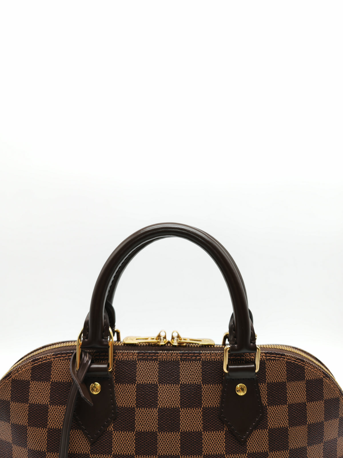 Louis Vuitton Alma PM in Damier Ebene Canvas and Gold Hardware (Datecode: AR2260) | Purse Maison Luxury Bags Shop