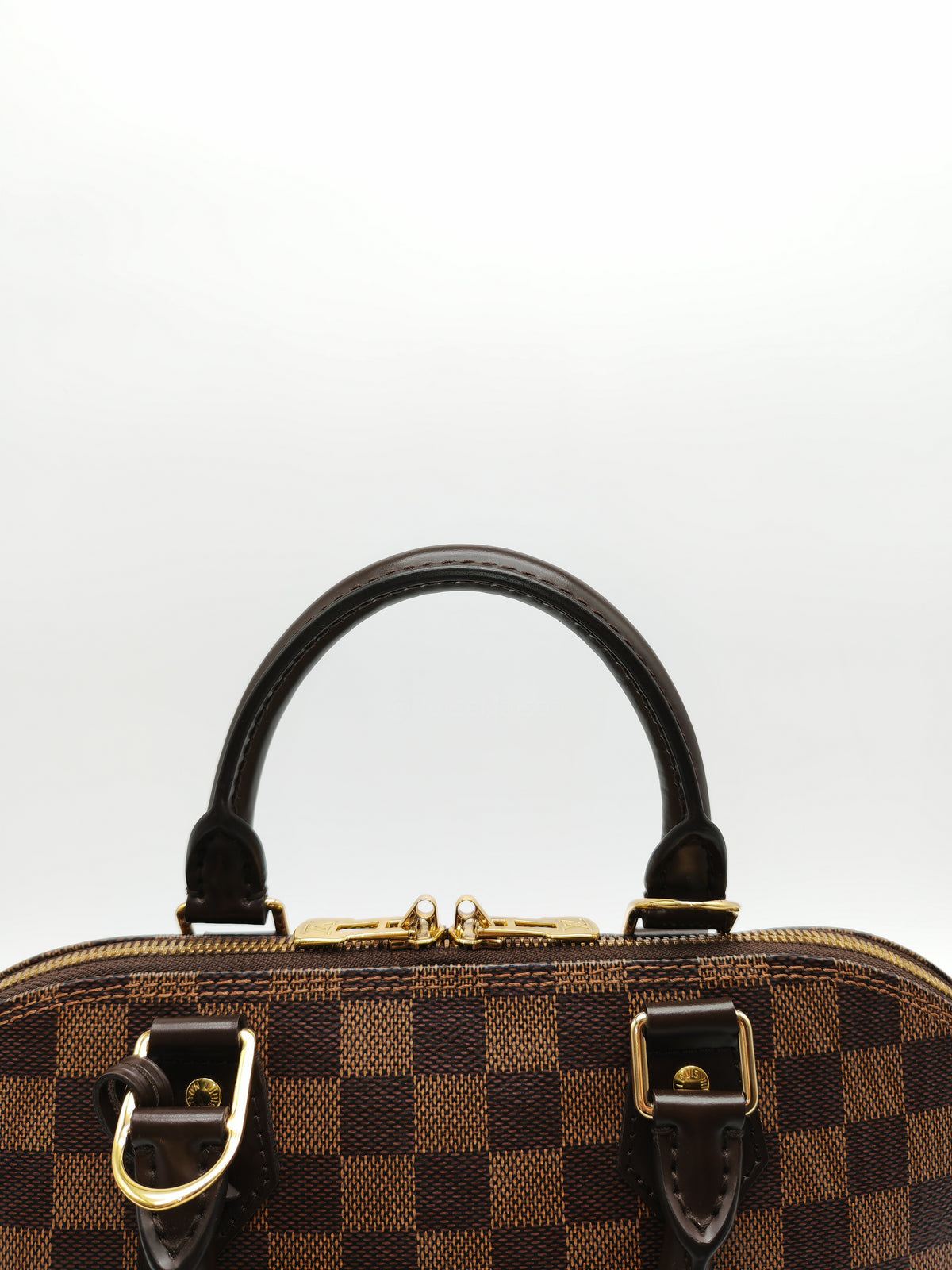 Louis Vuitton Alma PM in Damier Ebene Canvas and Gold Hardware (Datecode: AR2260) | Purse Maison Luxury Bags Shop